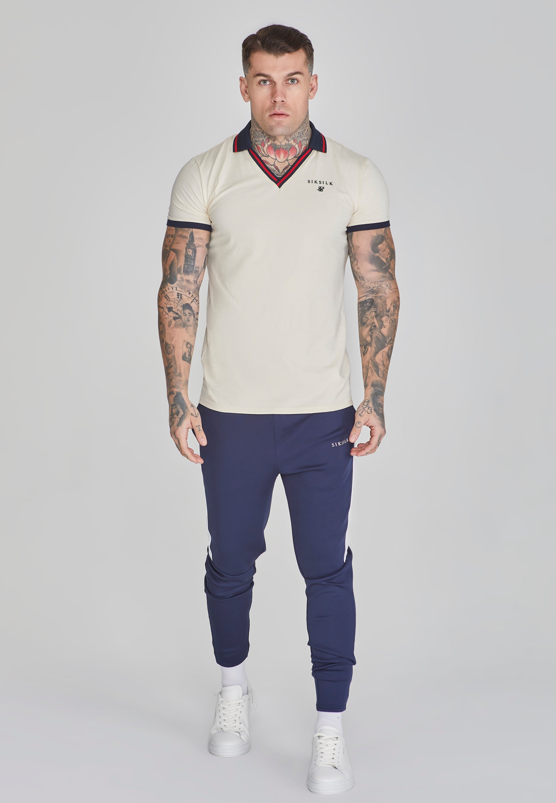 Polo T-Shirt en écru Polos SikSilk   