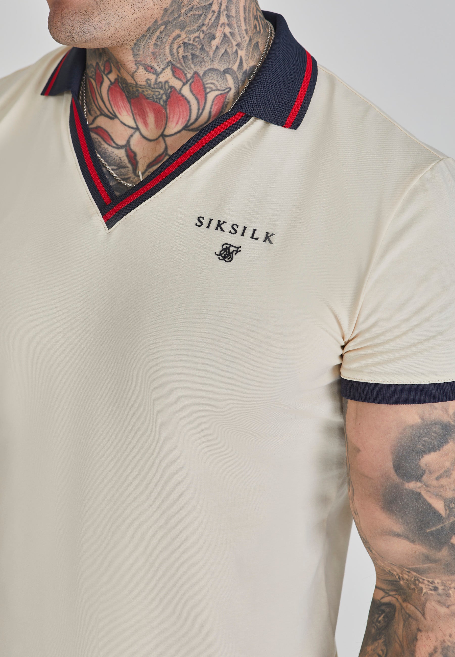 Polo T-Shirt en écru Polos SikSilk   