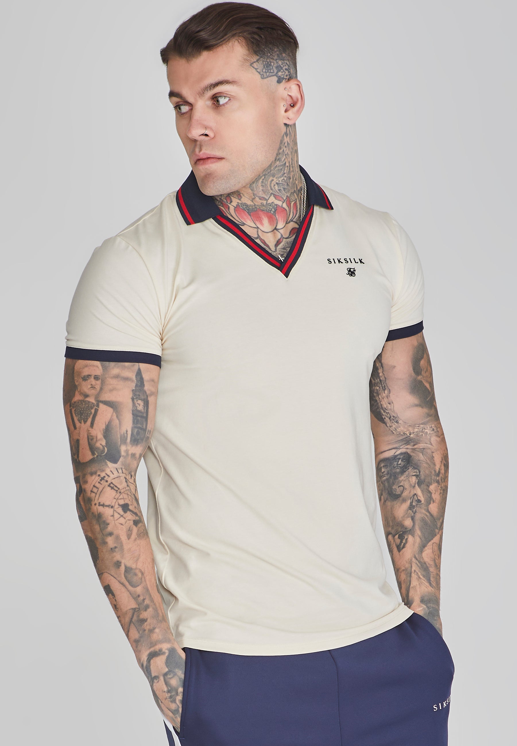 Polo T-Shirt en écru Polos SikSilk   