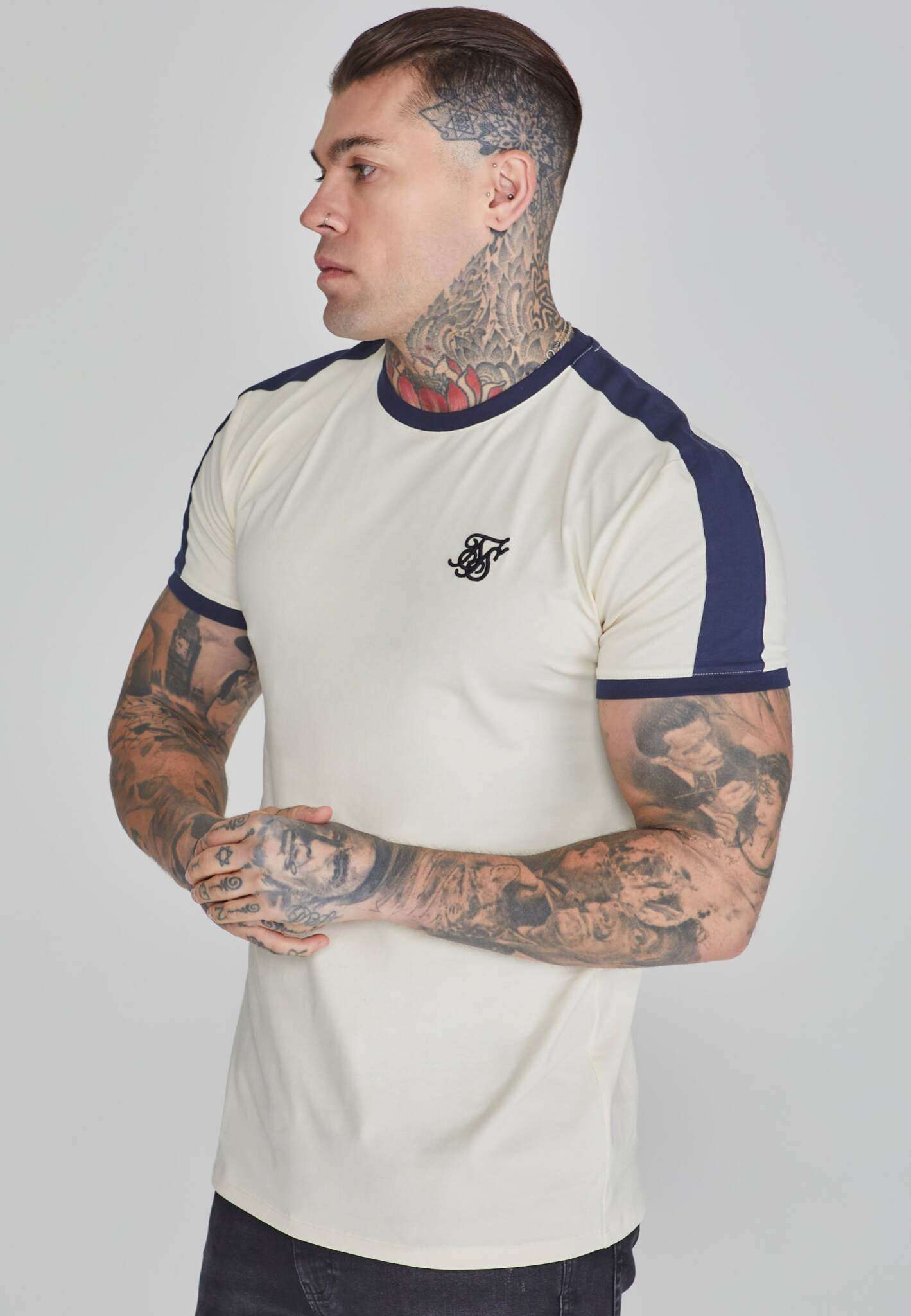 T-shirt Ringer en écru T-shirts SikSilk