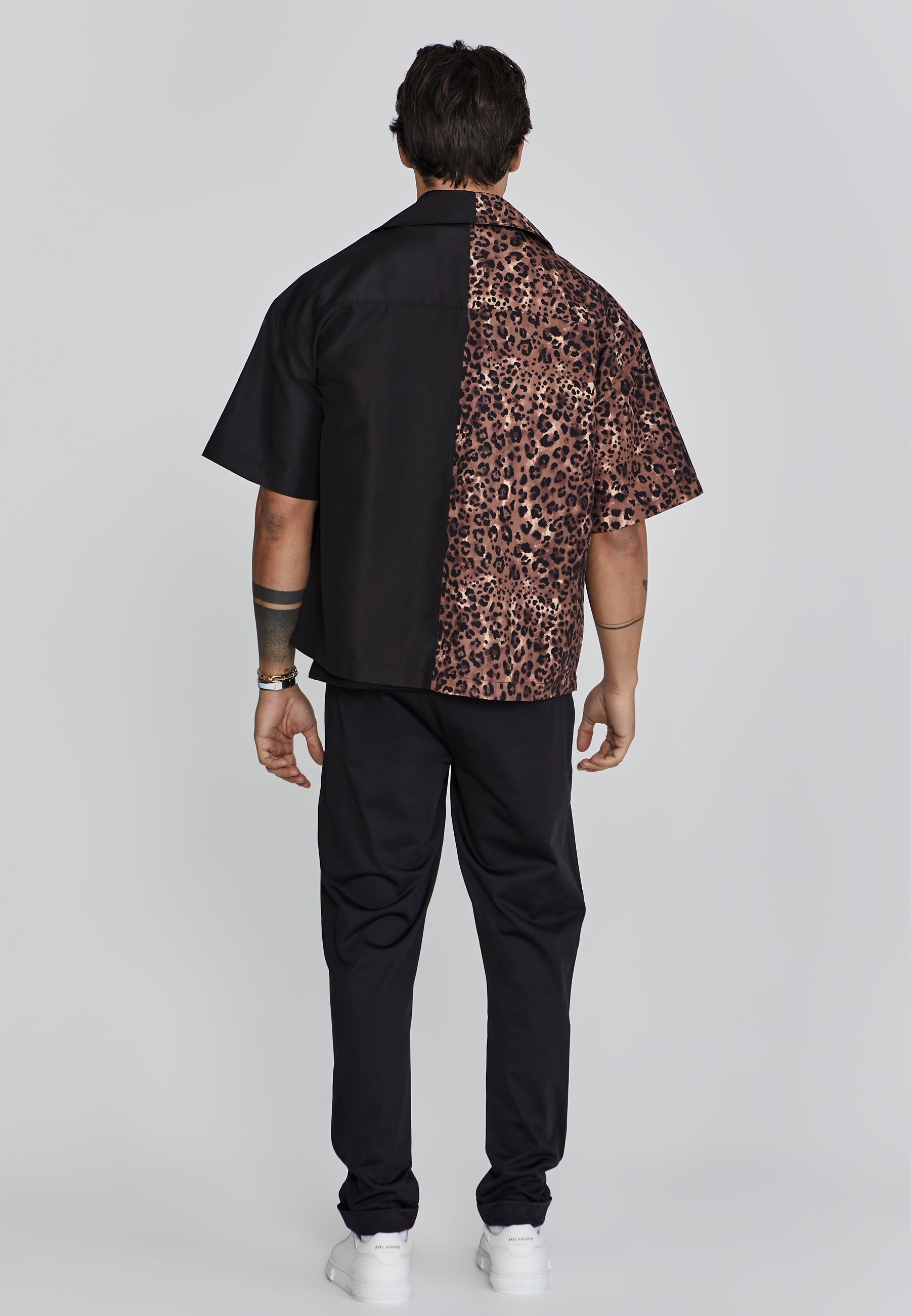 Animal Print Shirt in Black Chemises SikSilk   