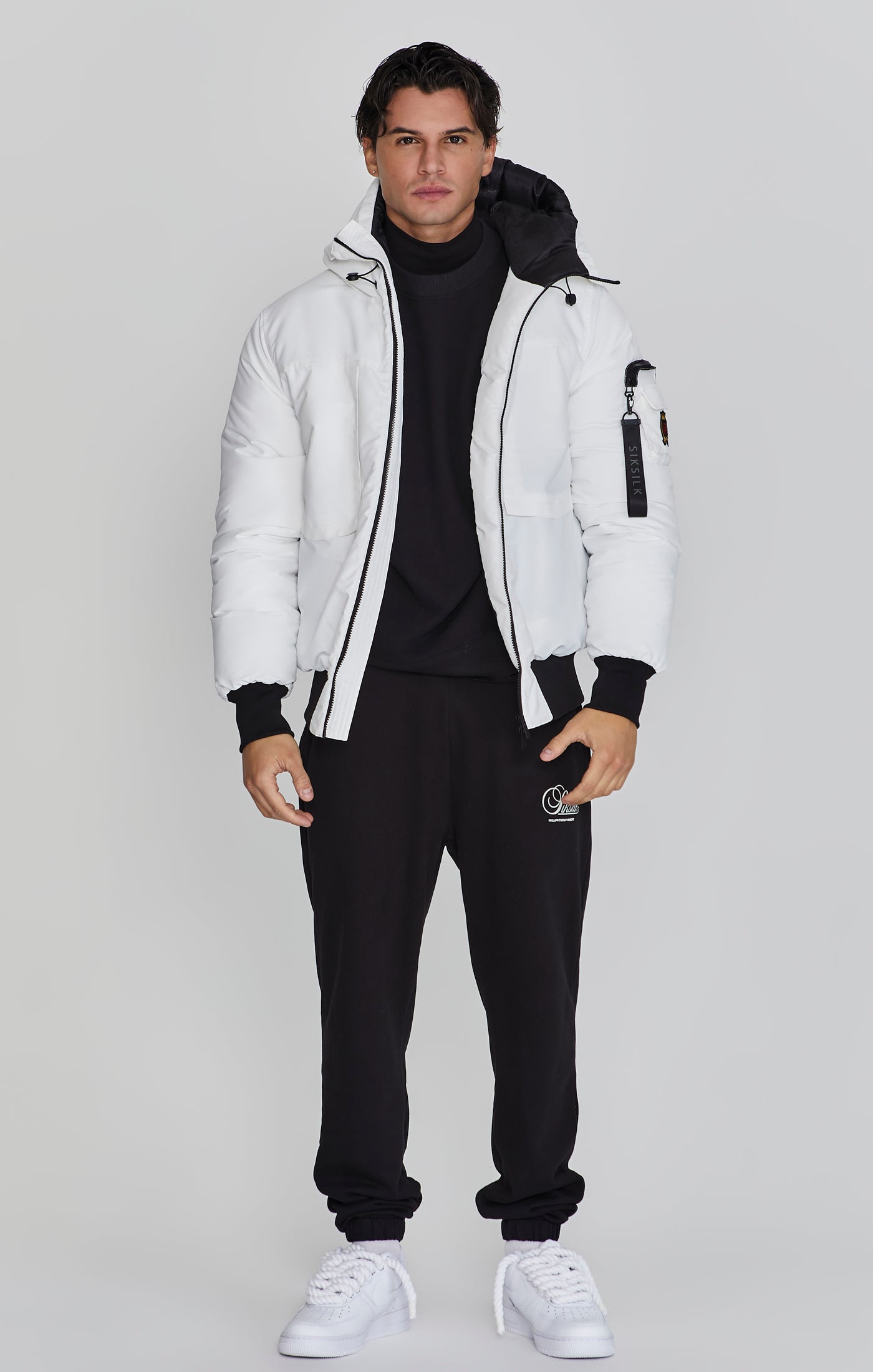 Bomber Jacket à Blanc Vestes SikSilk   