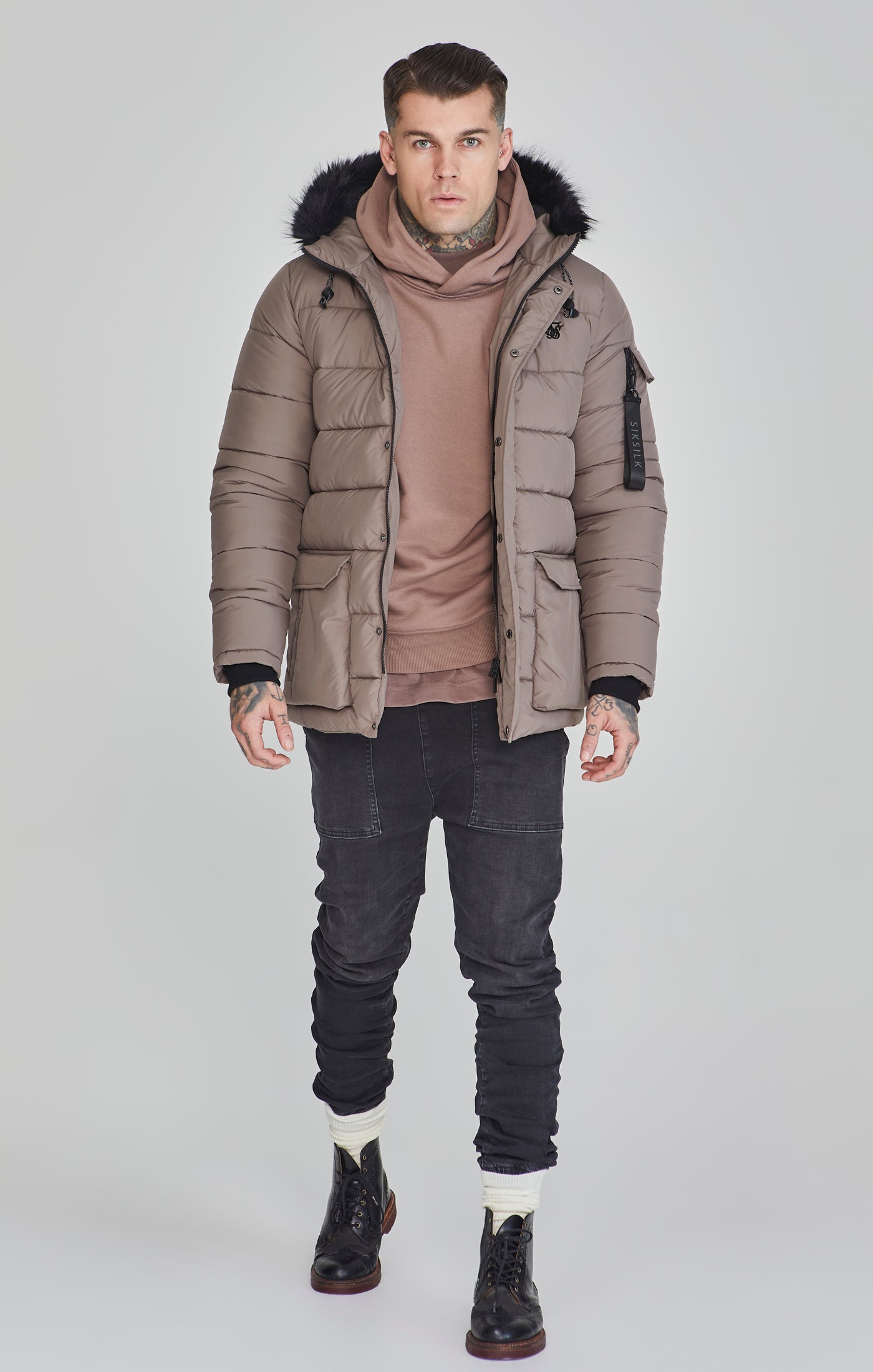 Parka in Beige Jacken SikSilk   