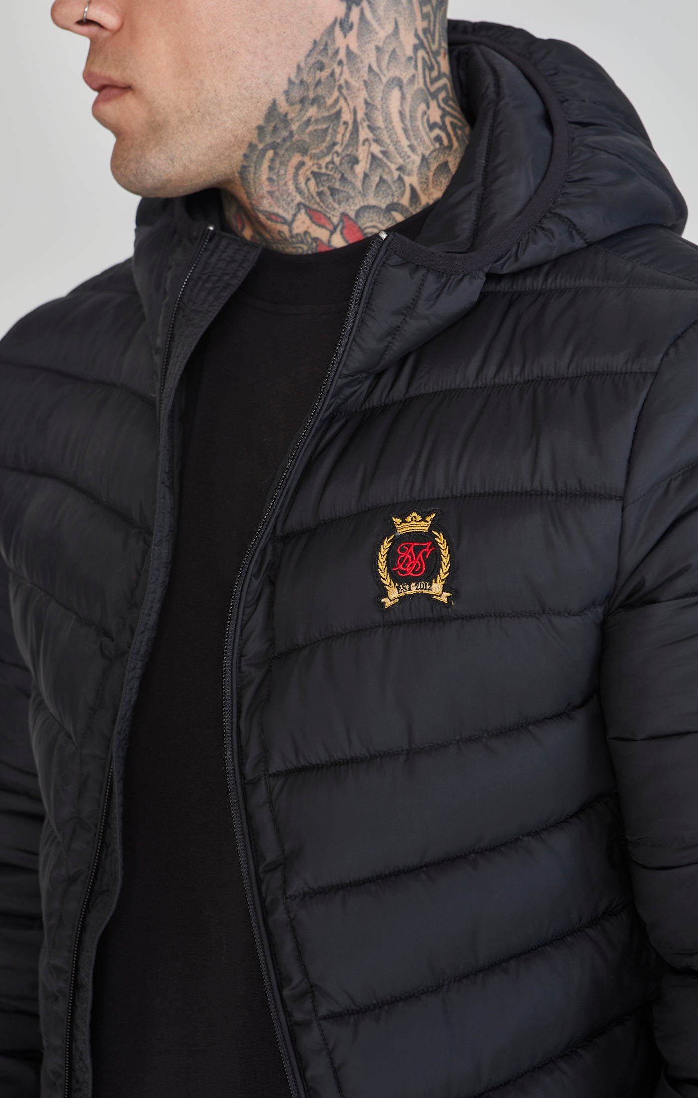 Bubble Jacket in Black Vestes SikSilk   