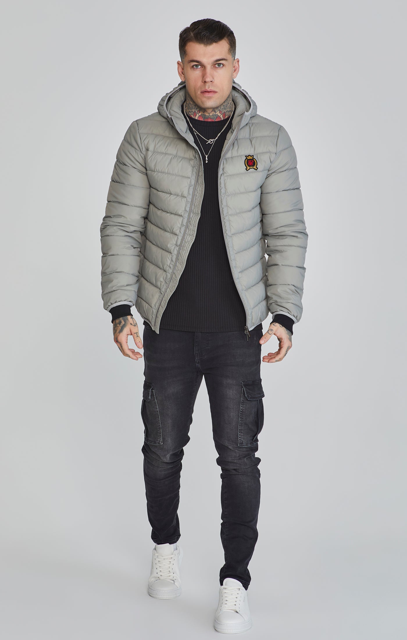 Bubble Jacket in Grey Vestes SikSilk   