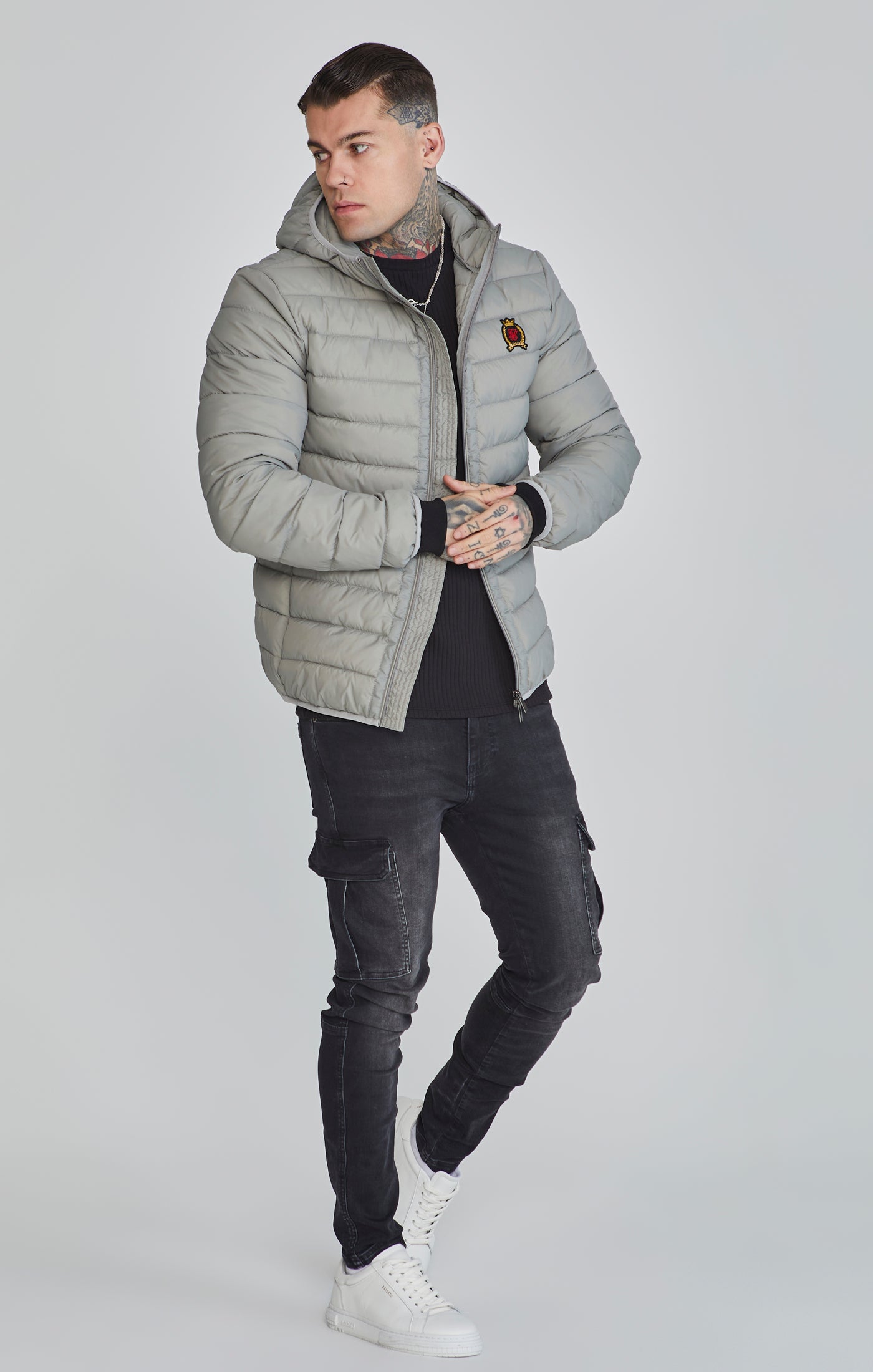 Bubble Jacket in Grey Vestes SikSilk   