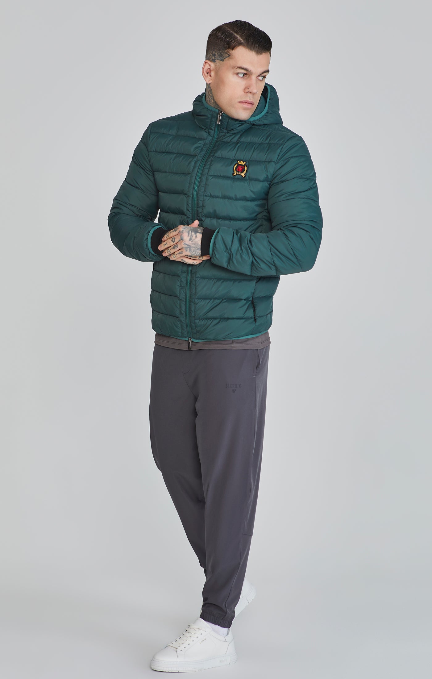 Bubble Jacket in Green Vestes SikSilk   