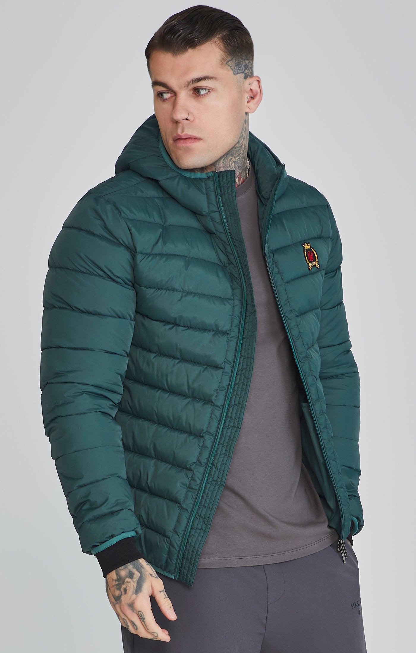 Bubble Jacket in Green Vestes SikSilk   