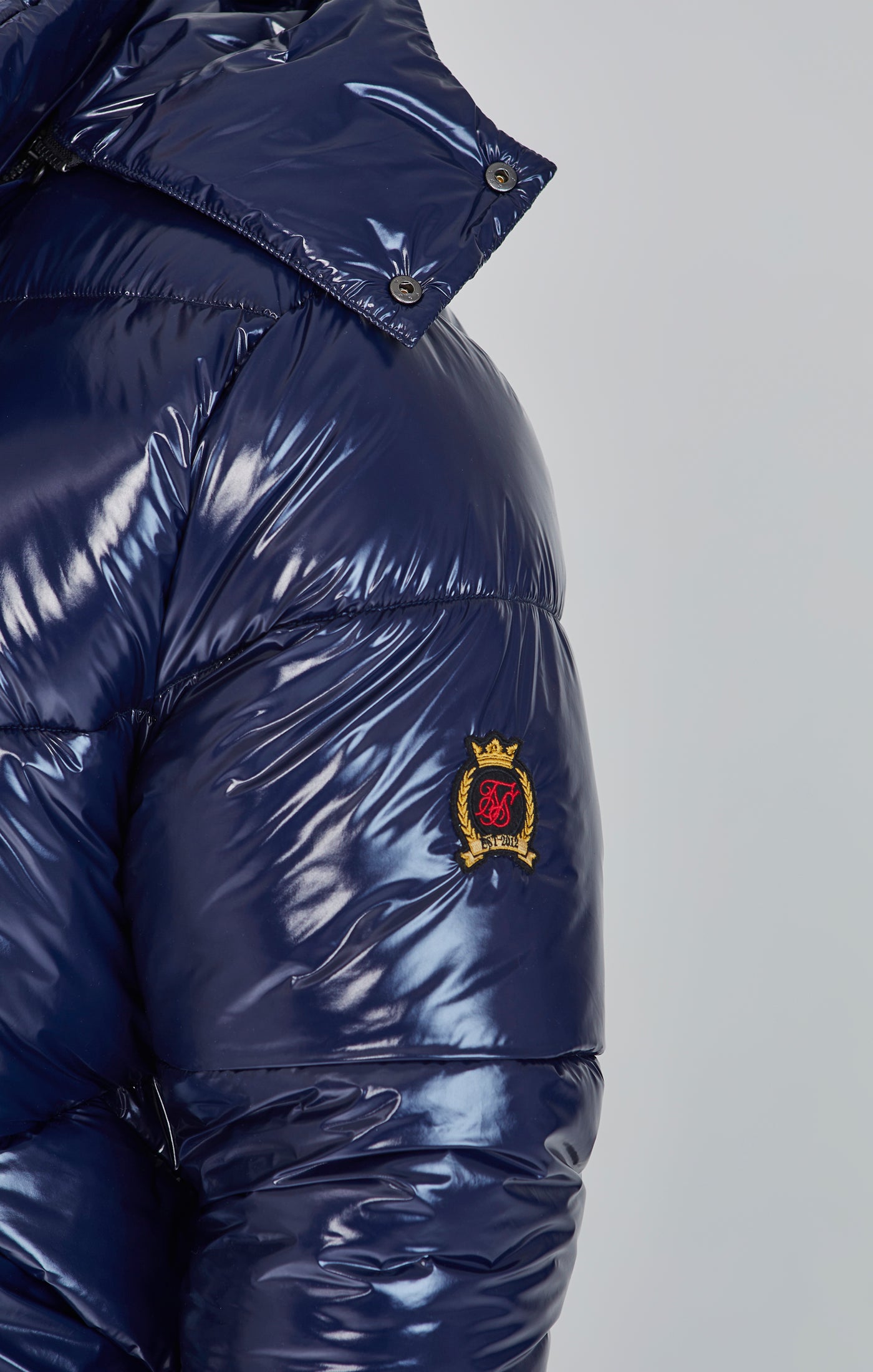 Puffer Jacket in Blue Vestes SikSilk   