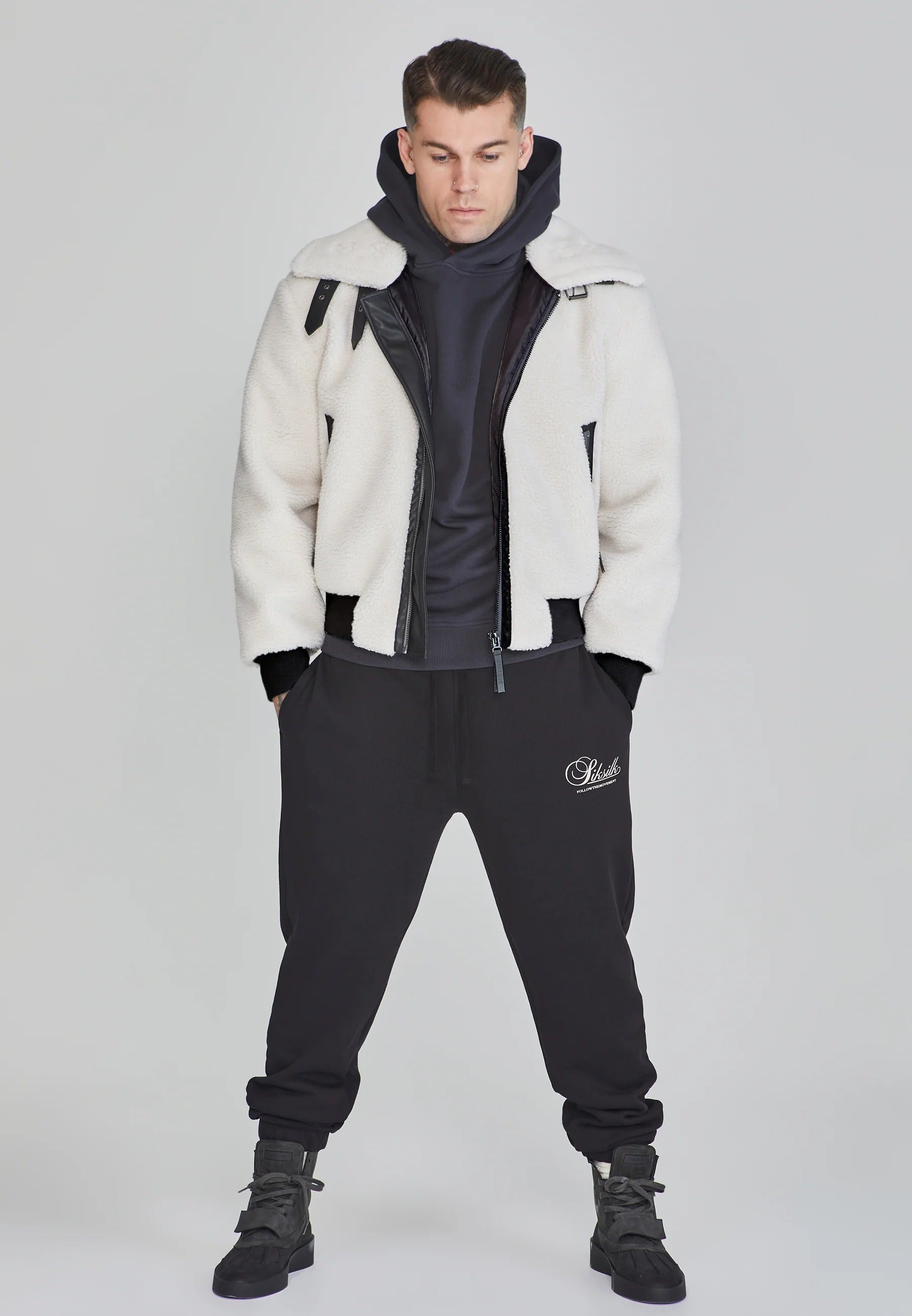 Bomber Jacket in Ecru Vestes SikSilk