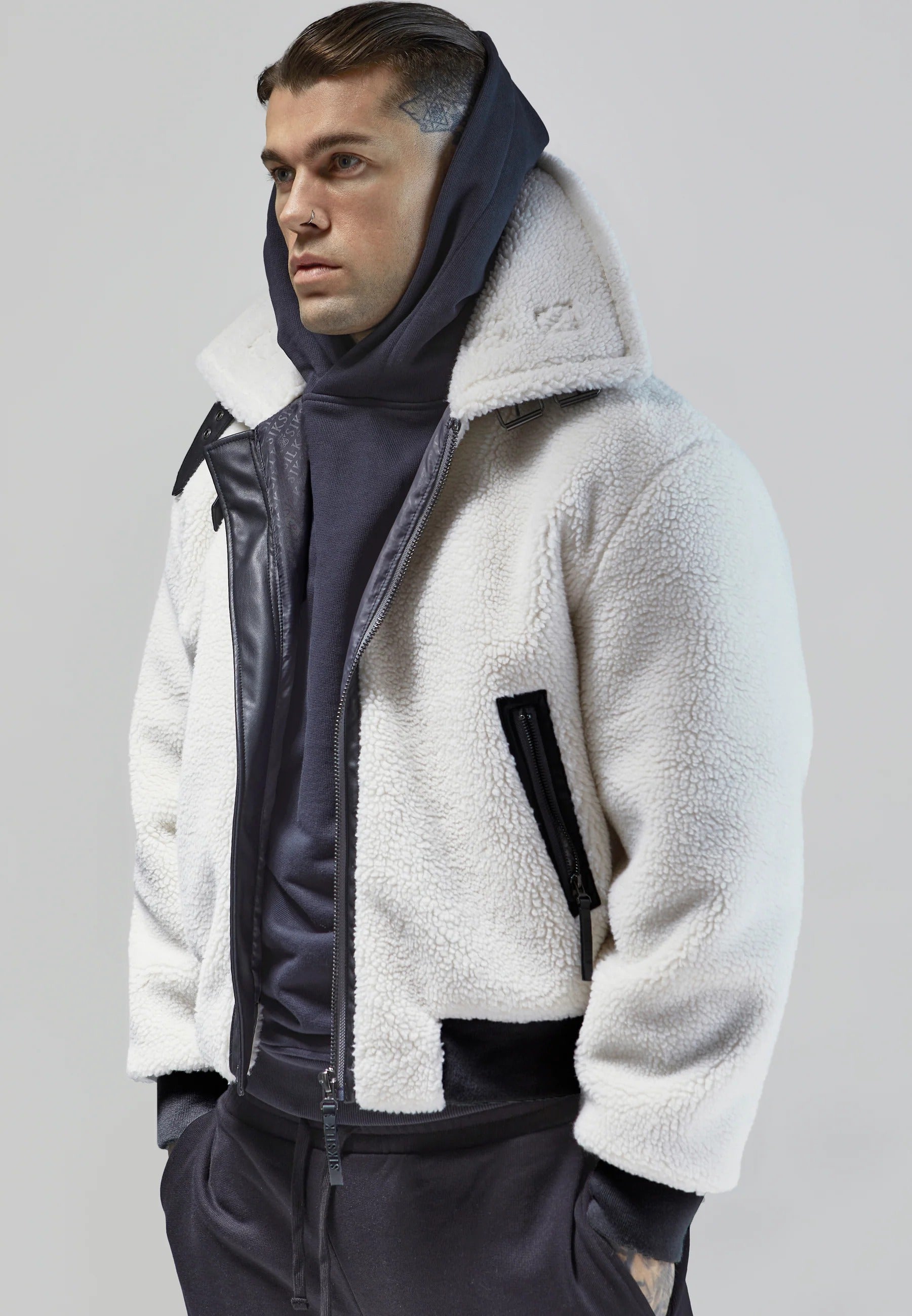 Bomber Jacket in Ecru Vestes SikSilk