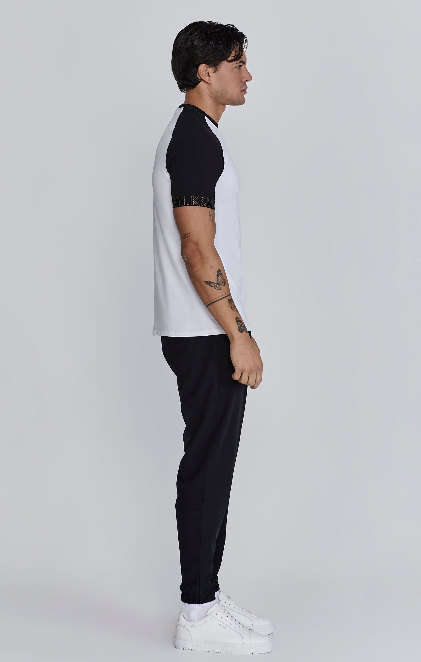 Tech T-shirt in White/Black T-shirts SikSilk   