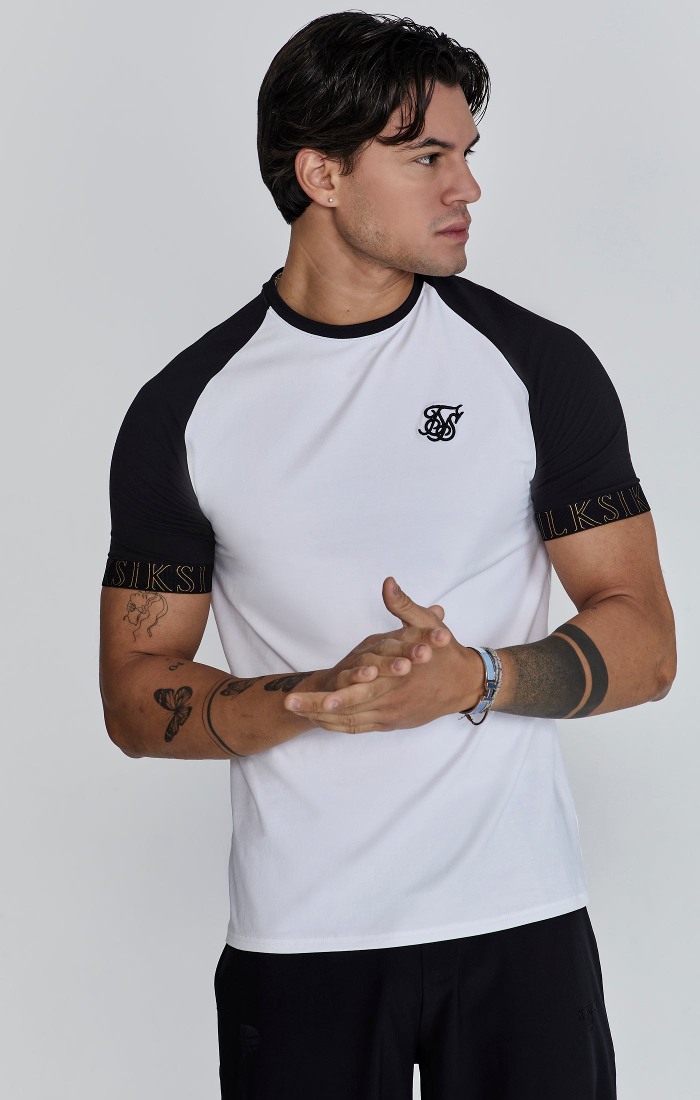 Tech T-shirt in White/Black T-shirts SikSilk   