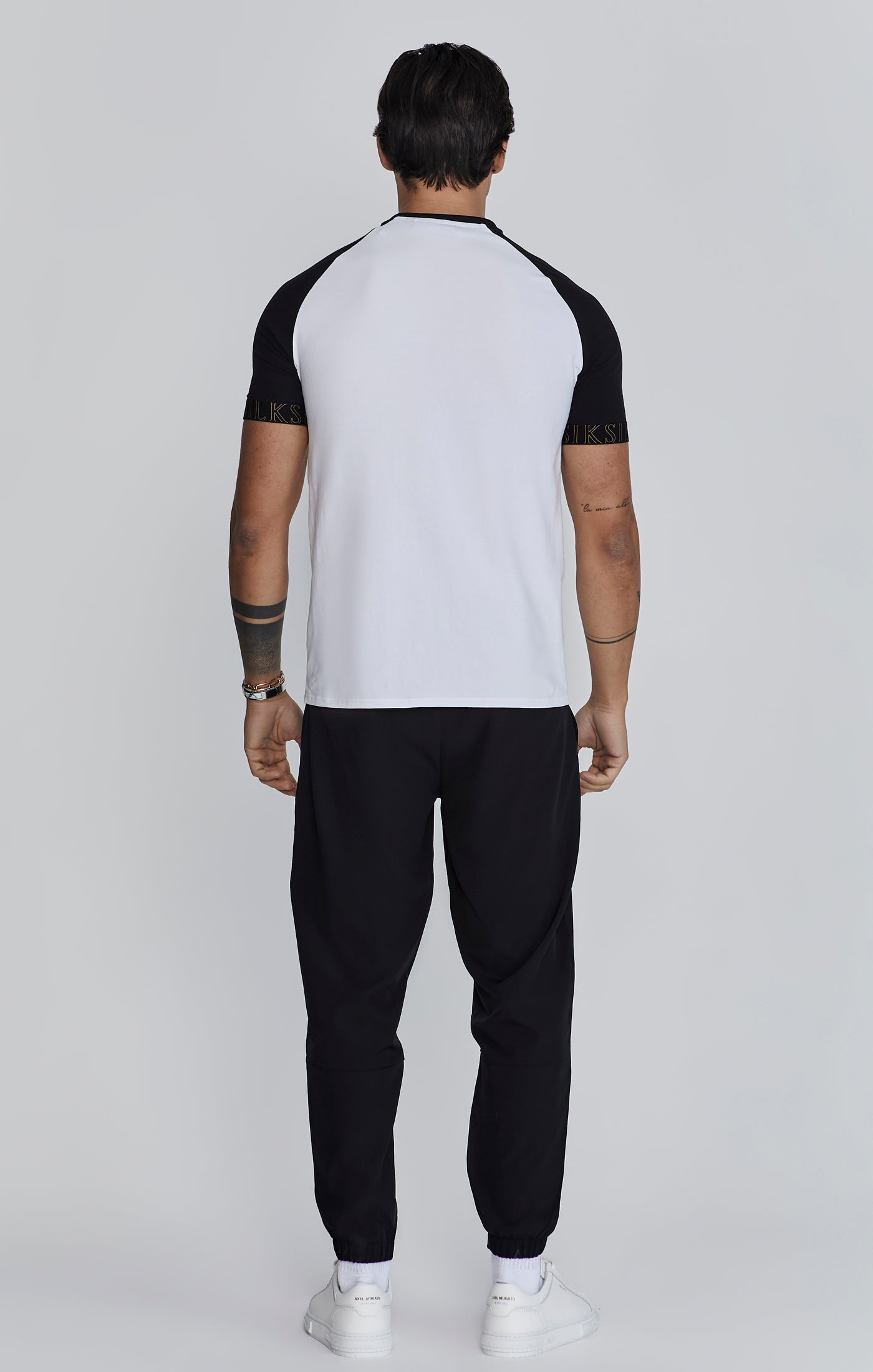 Tech T-shirt in White/Black T-shirts SikSilk   