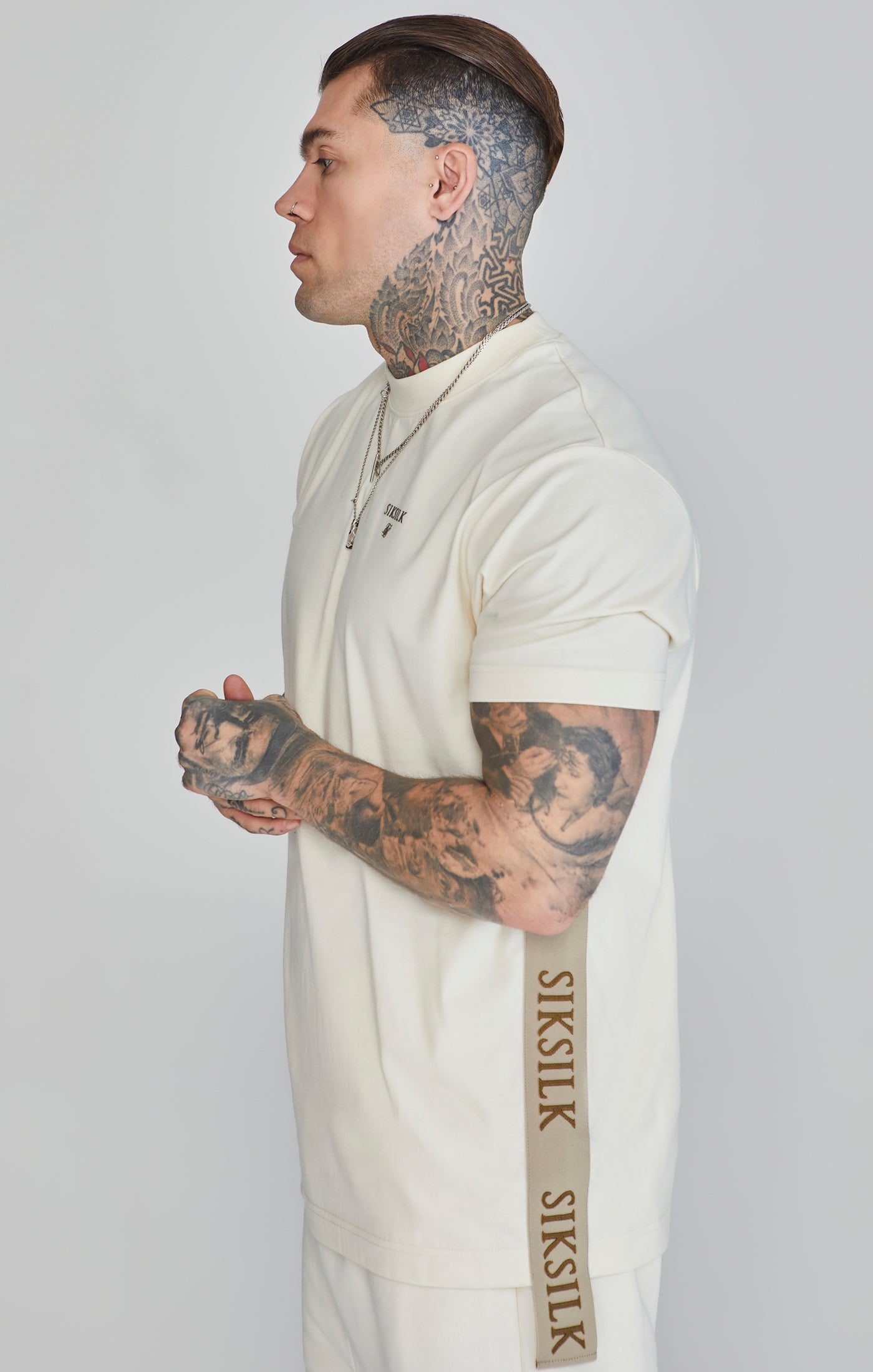 T-shirt oversized en écru T-shirts SikSilk   