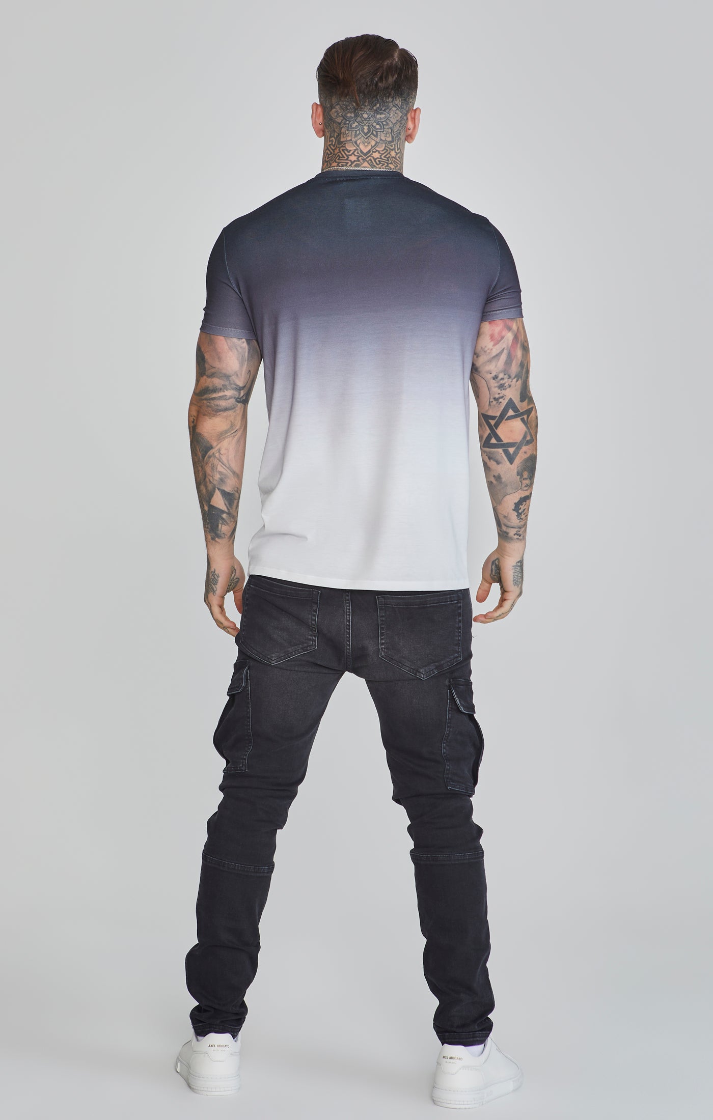 T-shirt Fade en noir/blanc T-shirts SikSilk   