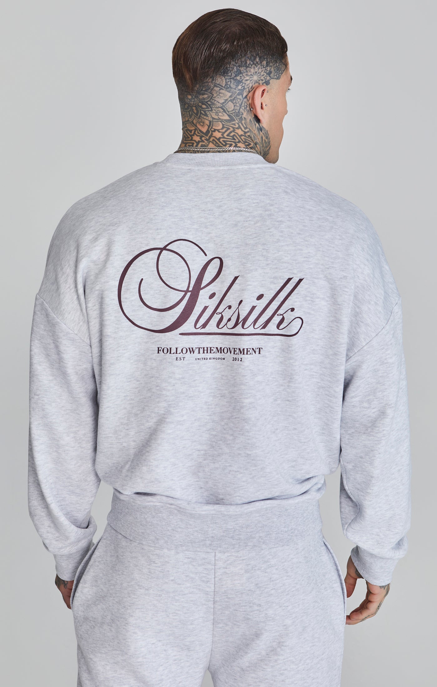 Sweat graphique en snow marl Sweatshirts SikSilk   