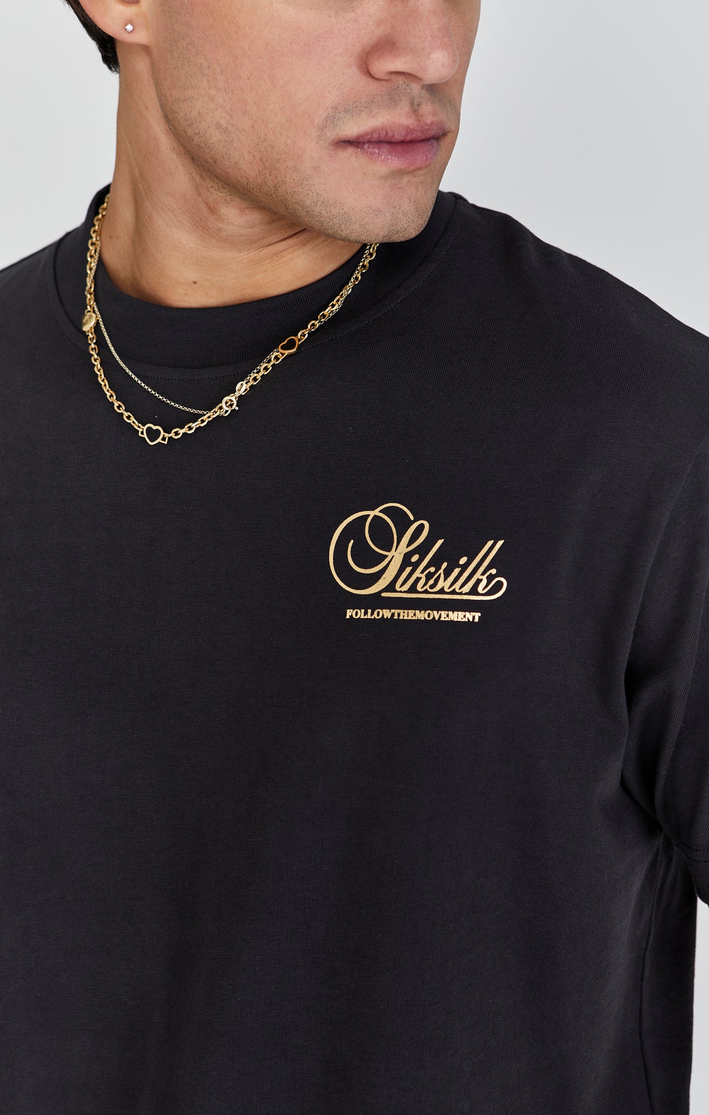 T-shirt graphique en noir T-shirts SikSilk   