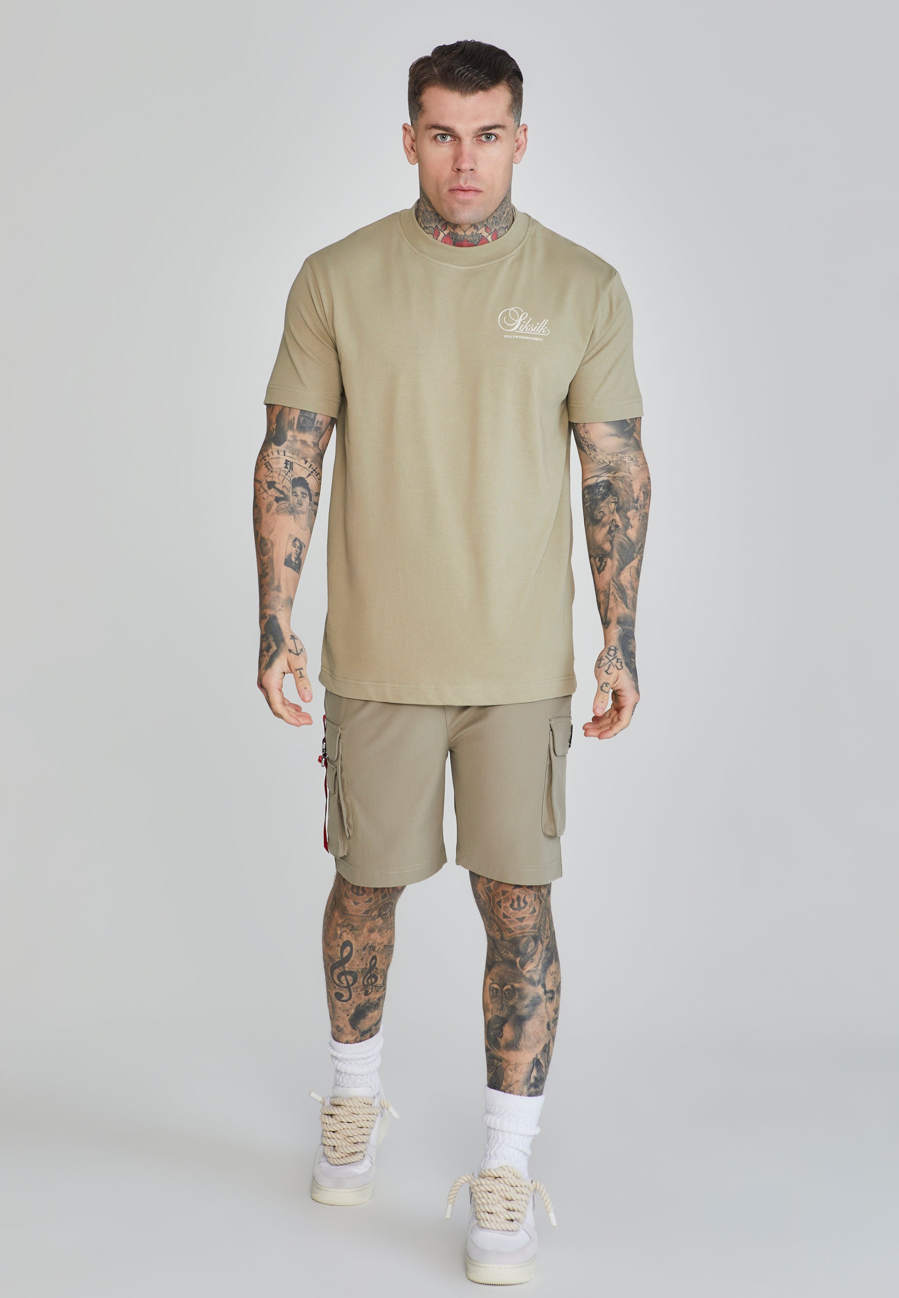 Short cargo en kaki Short SikSilk   