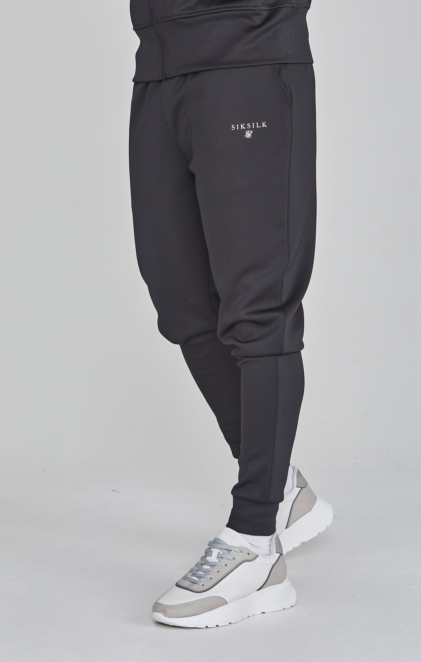 Essentials Poly Track Pants in Black Pantalons SikSilk   