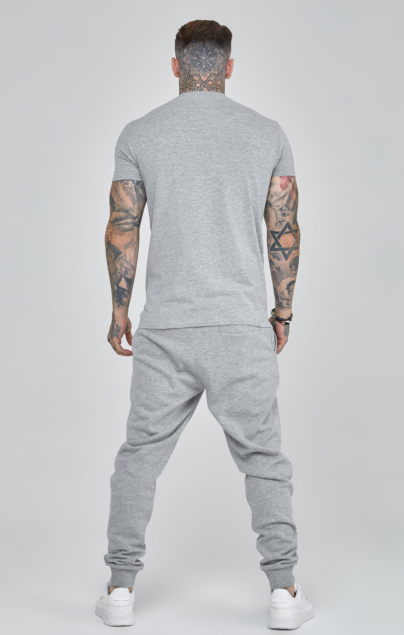 Essentials Joggers in Grey Marl Pantalon SikSilk   