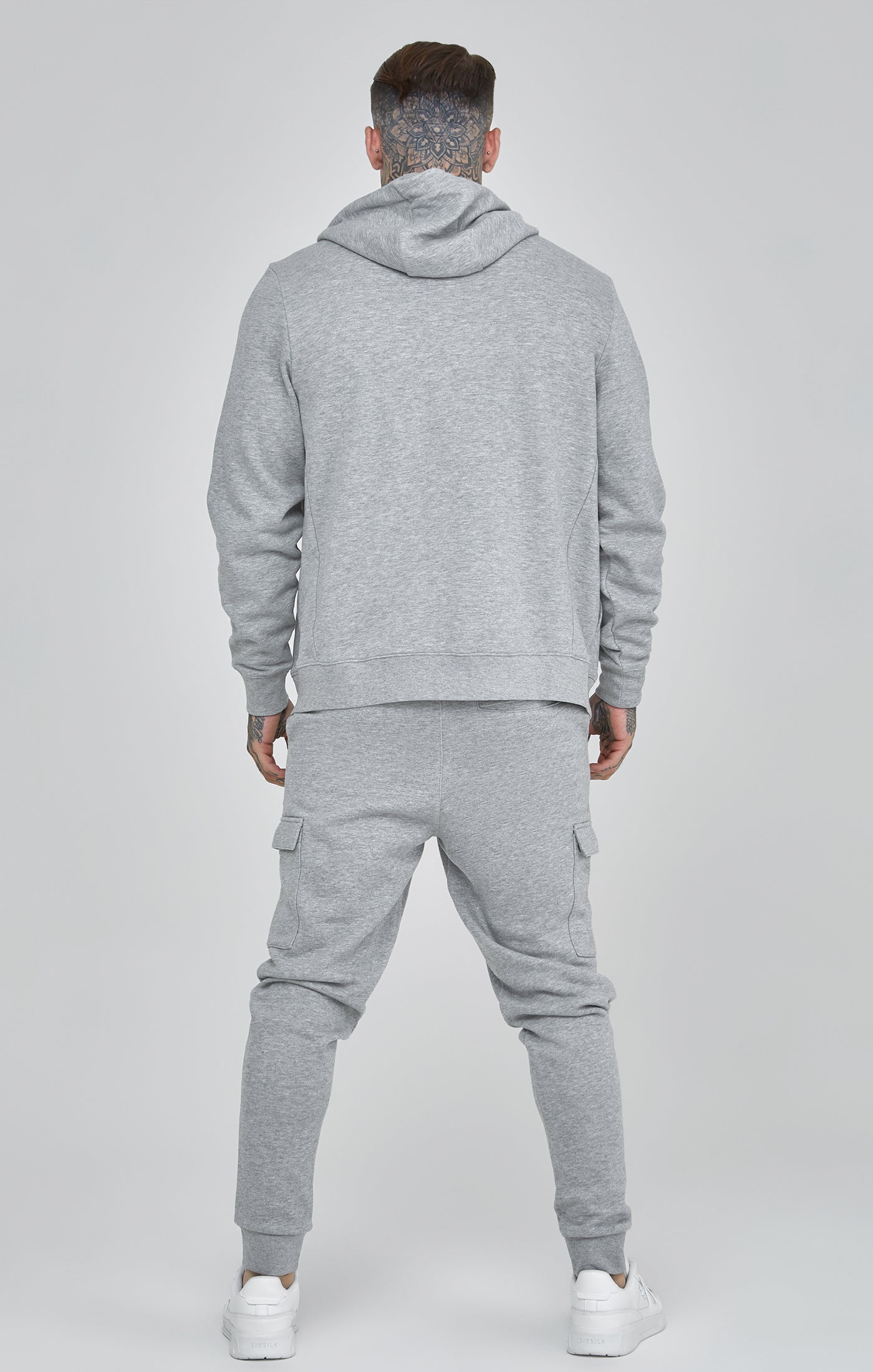 Essentials Cargo Joggers in Grey Marl Pantalon SikSilk   