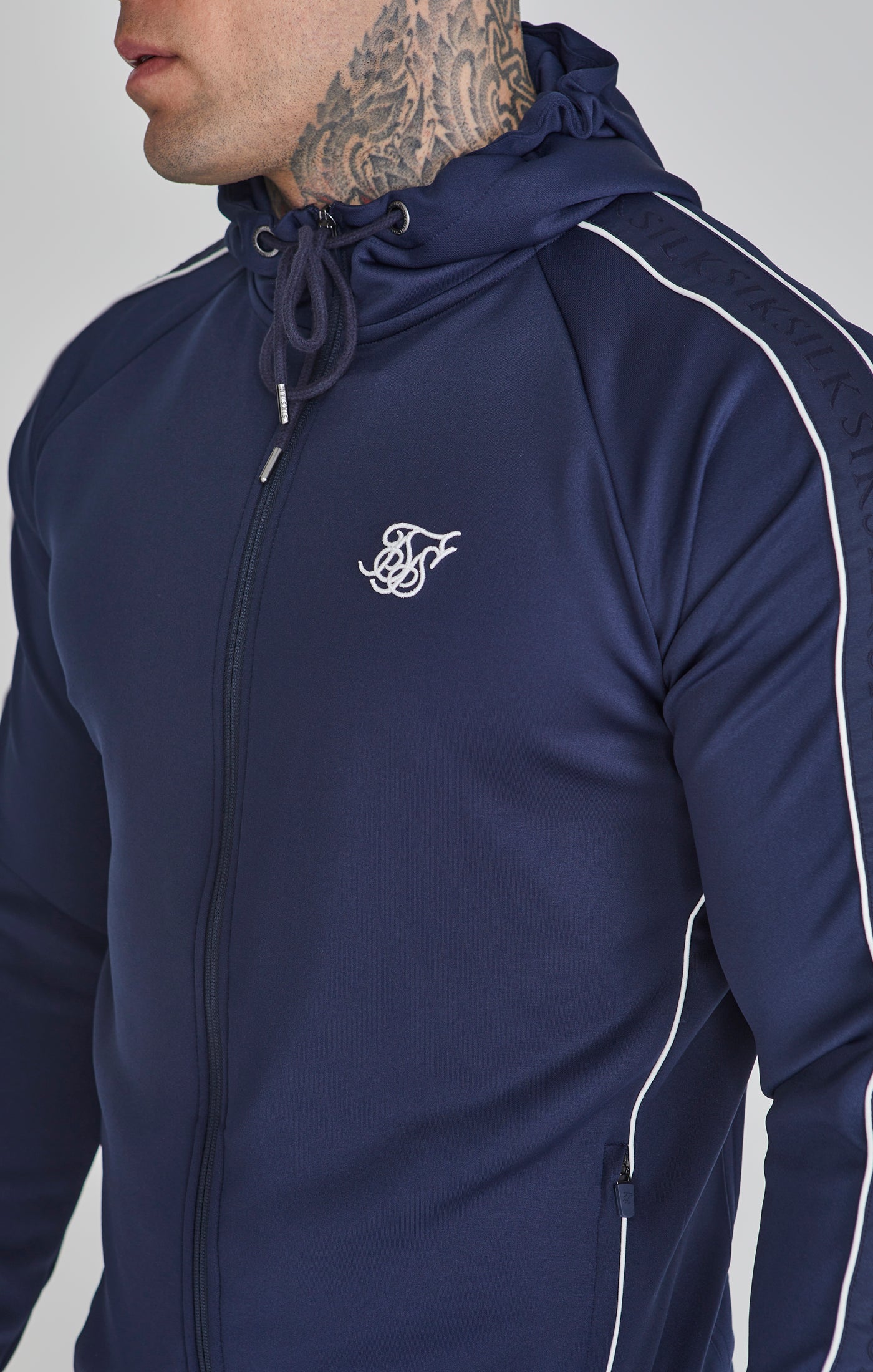 Sweat à capuche et jogging ensembles bleu marine SikSilk   