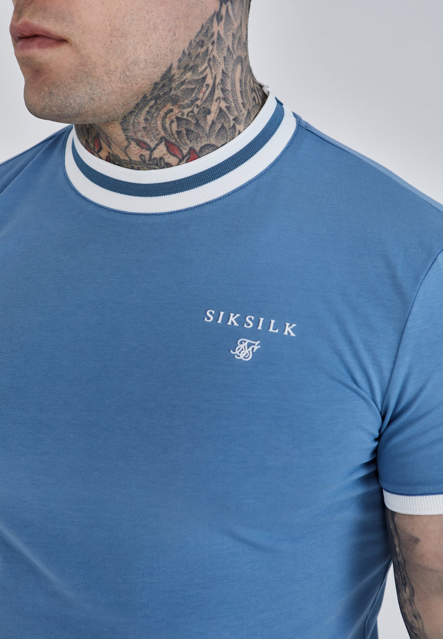 T-shirt Ringer en Blue T-shirts SikSilk   