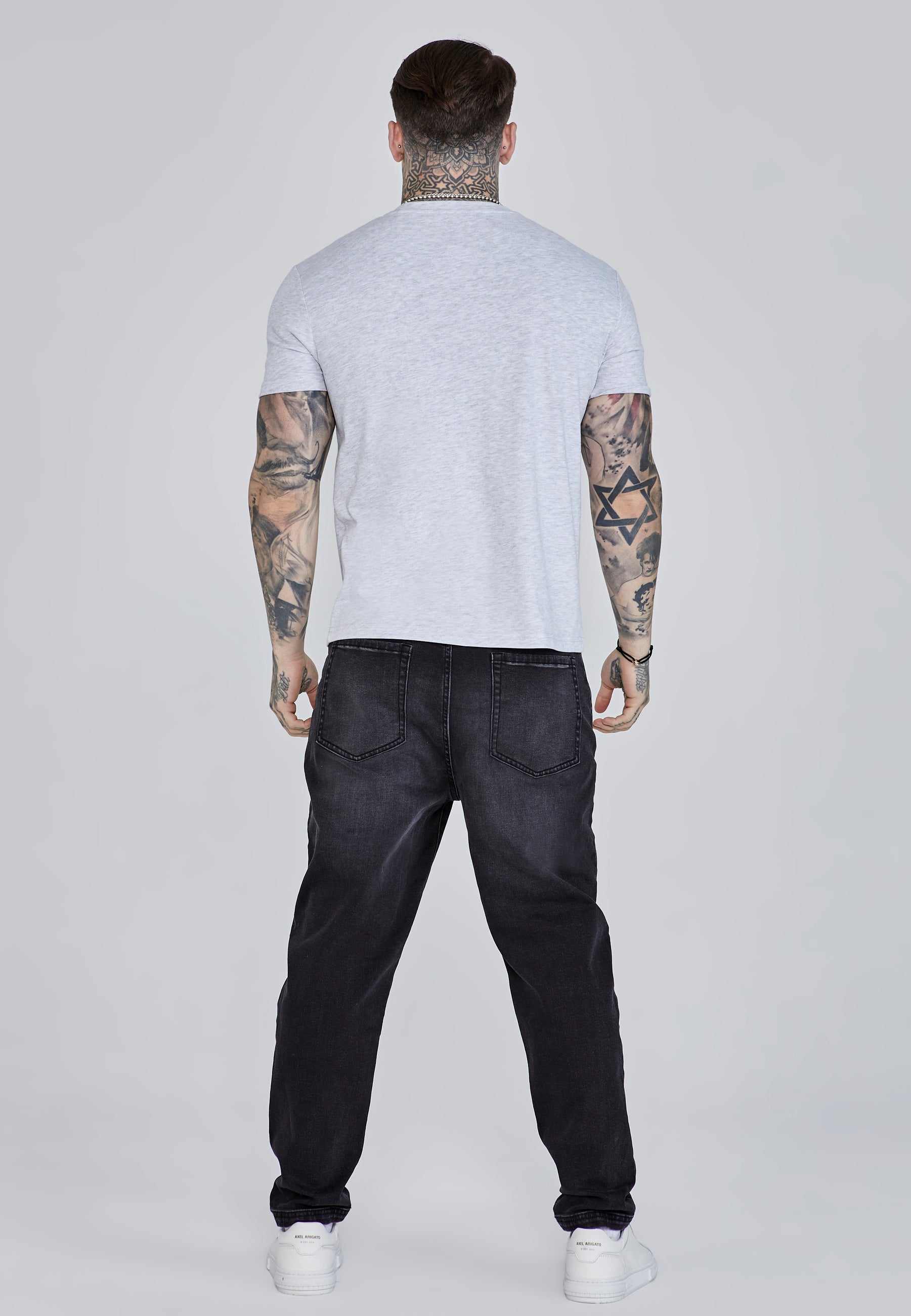 Logo T-Shirt in Grey Marl T-shirts SikSilk   