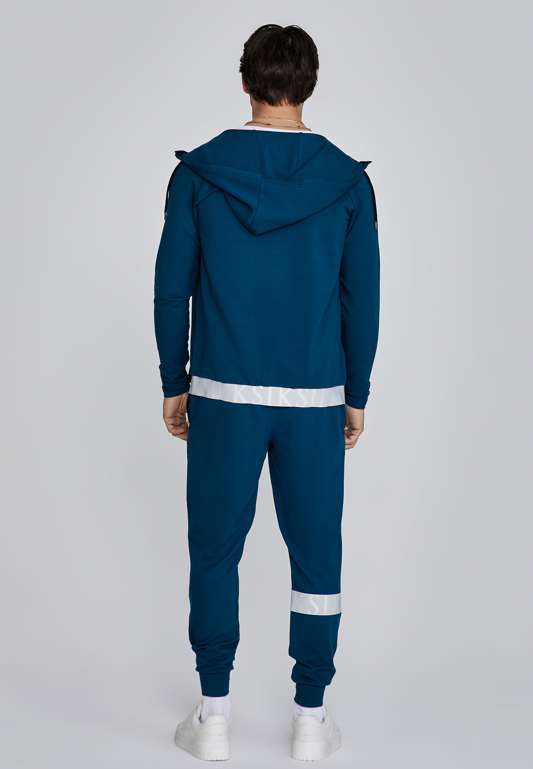 Full Zip Hoodie in Blue Vestes à capuche SikSilk   