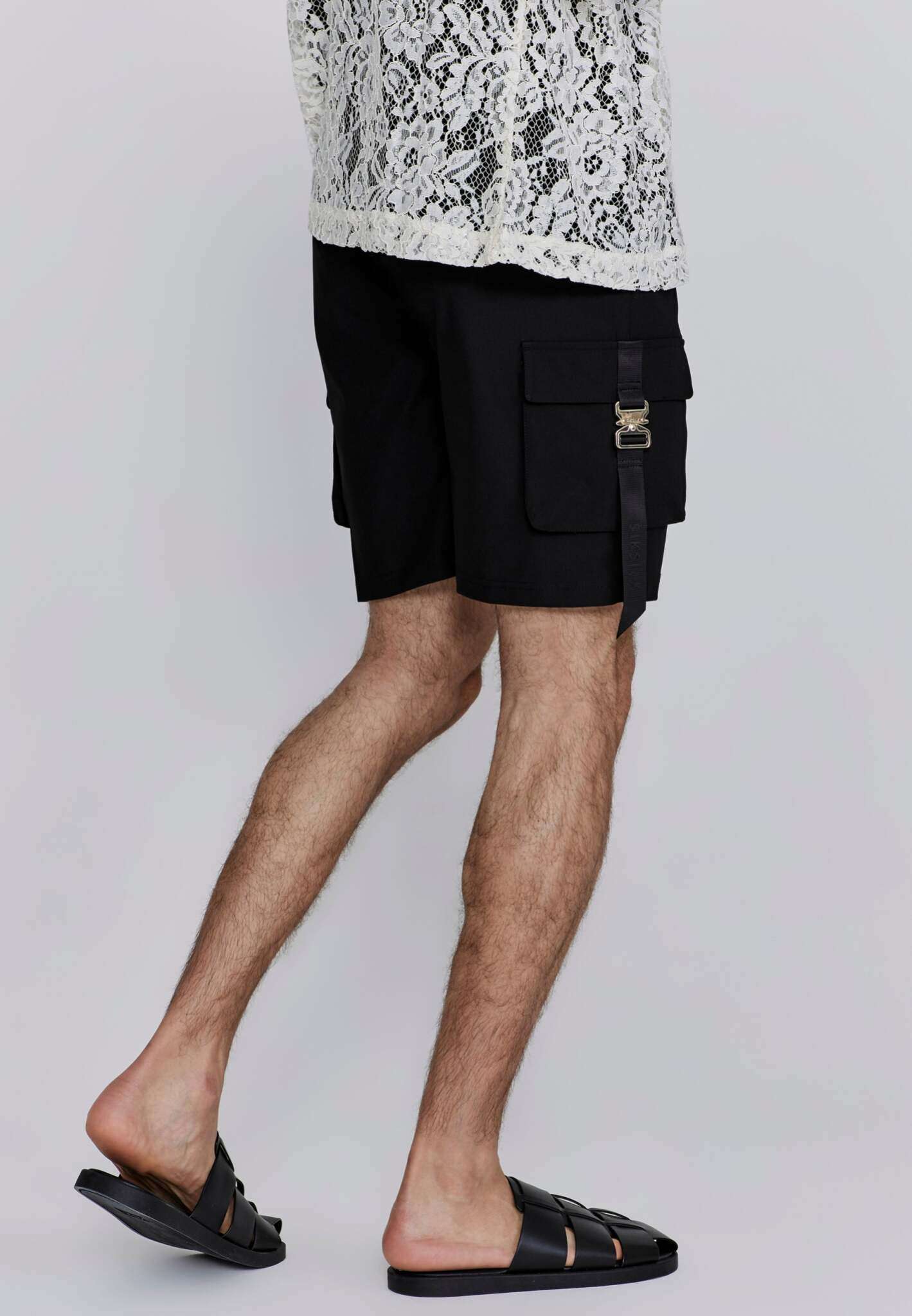 Flight Cargo Short in Black Shorts SikSilk