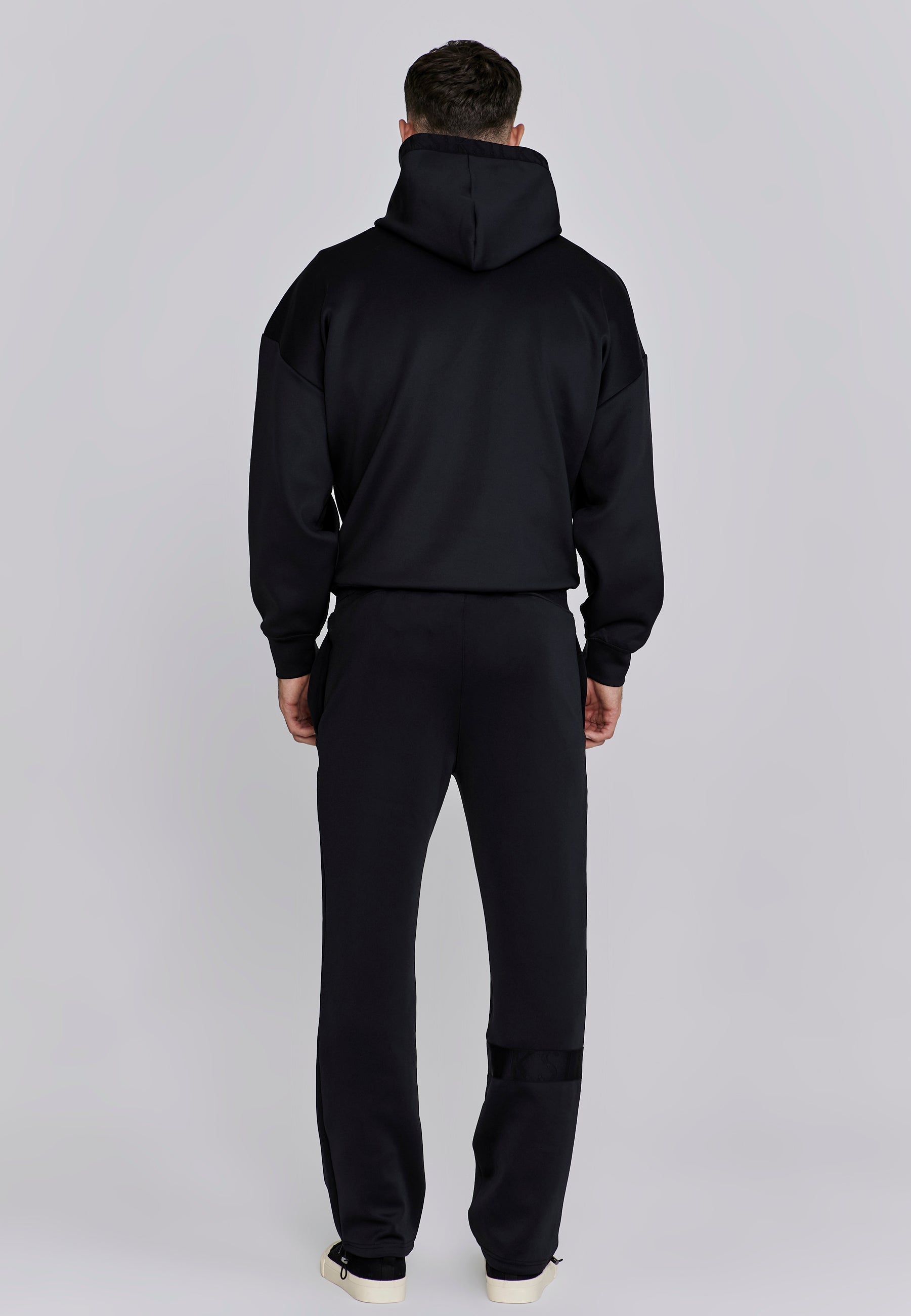Sweat à capuche Oversized Dynamic en Noir SikSilk
