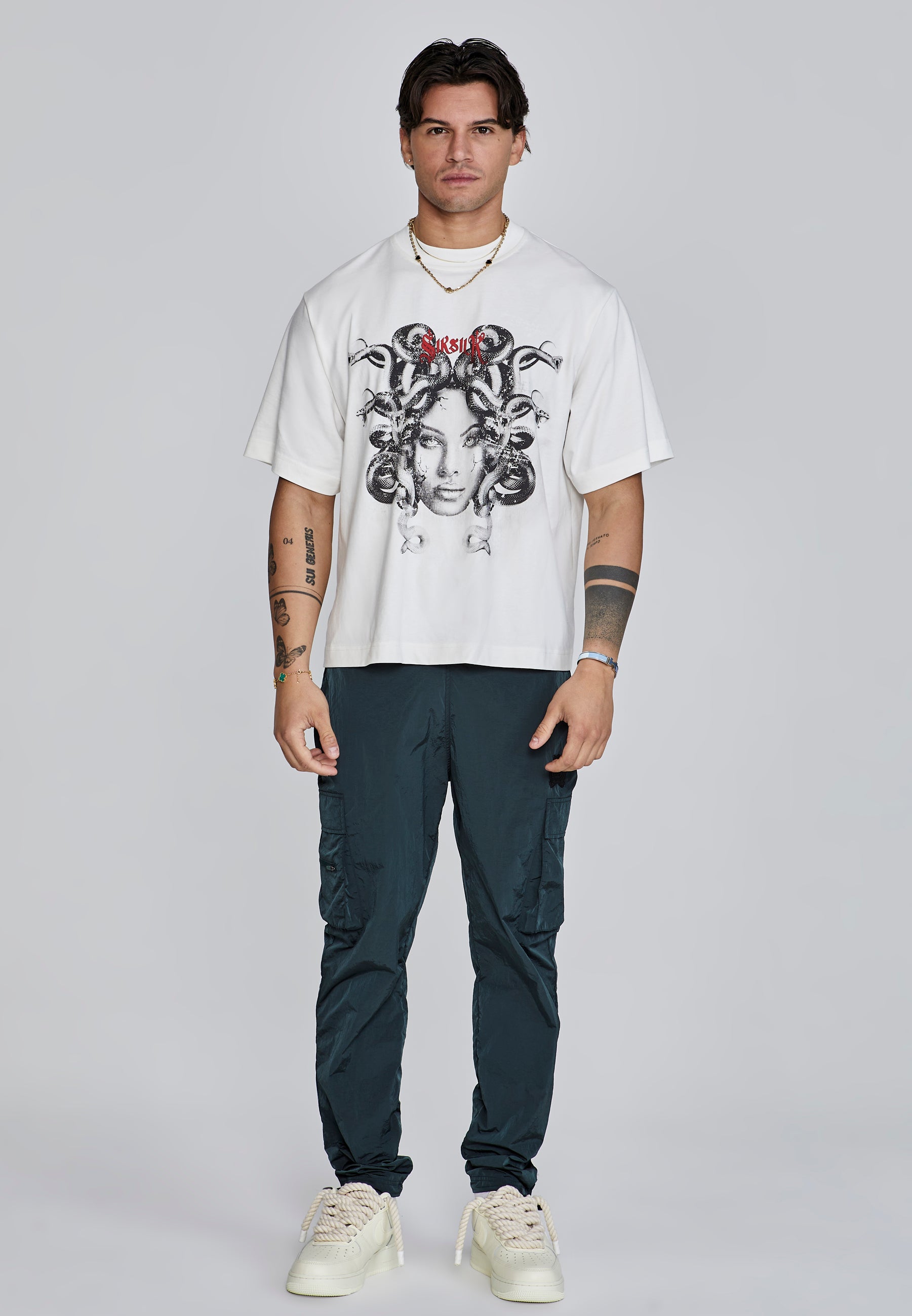 T-shirt Medusa en écru T-shirts SikSilk   