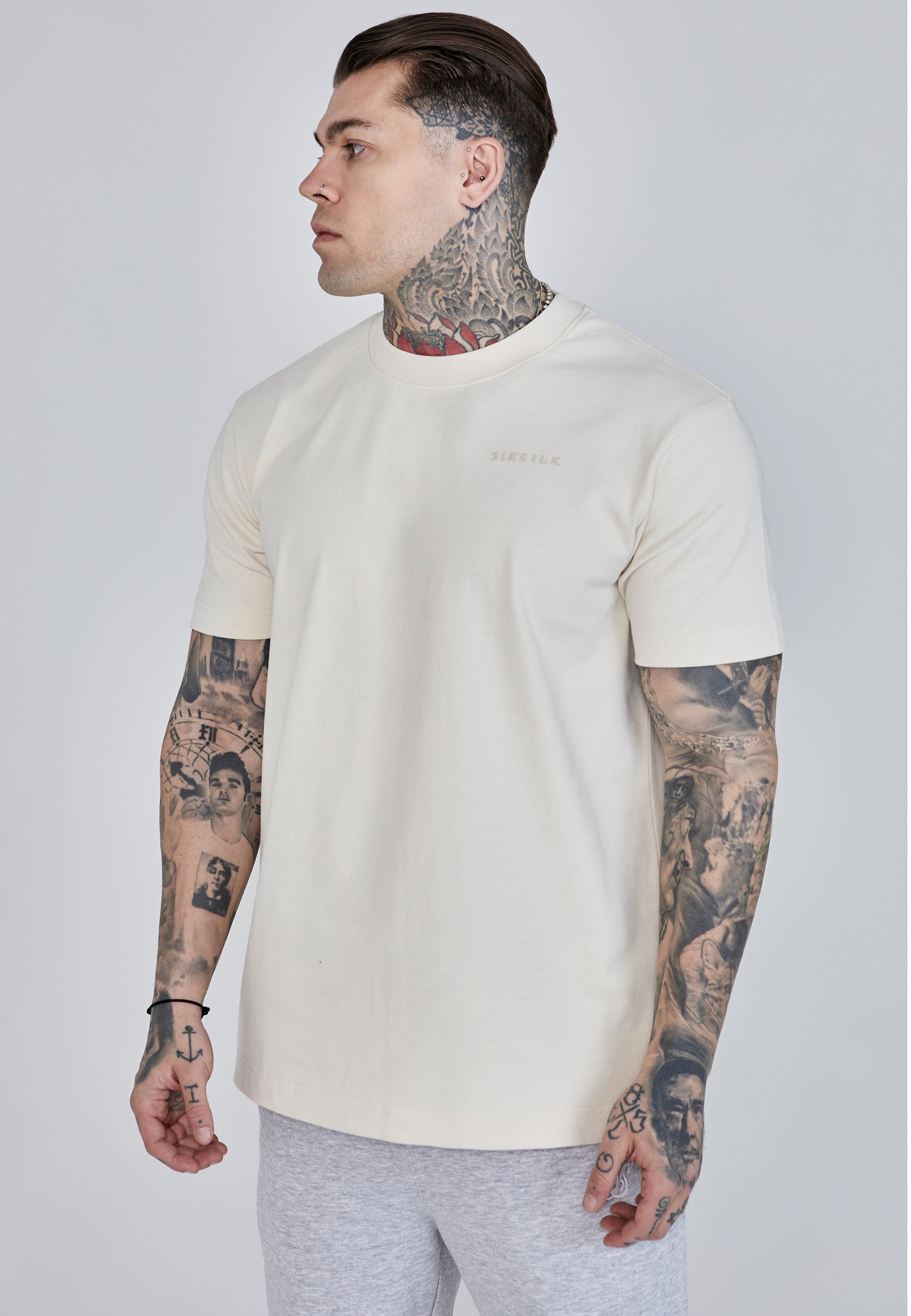 T-shirt Filigree en écru T-shirts SikSilk   