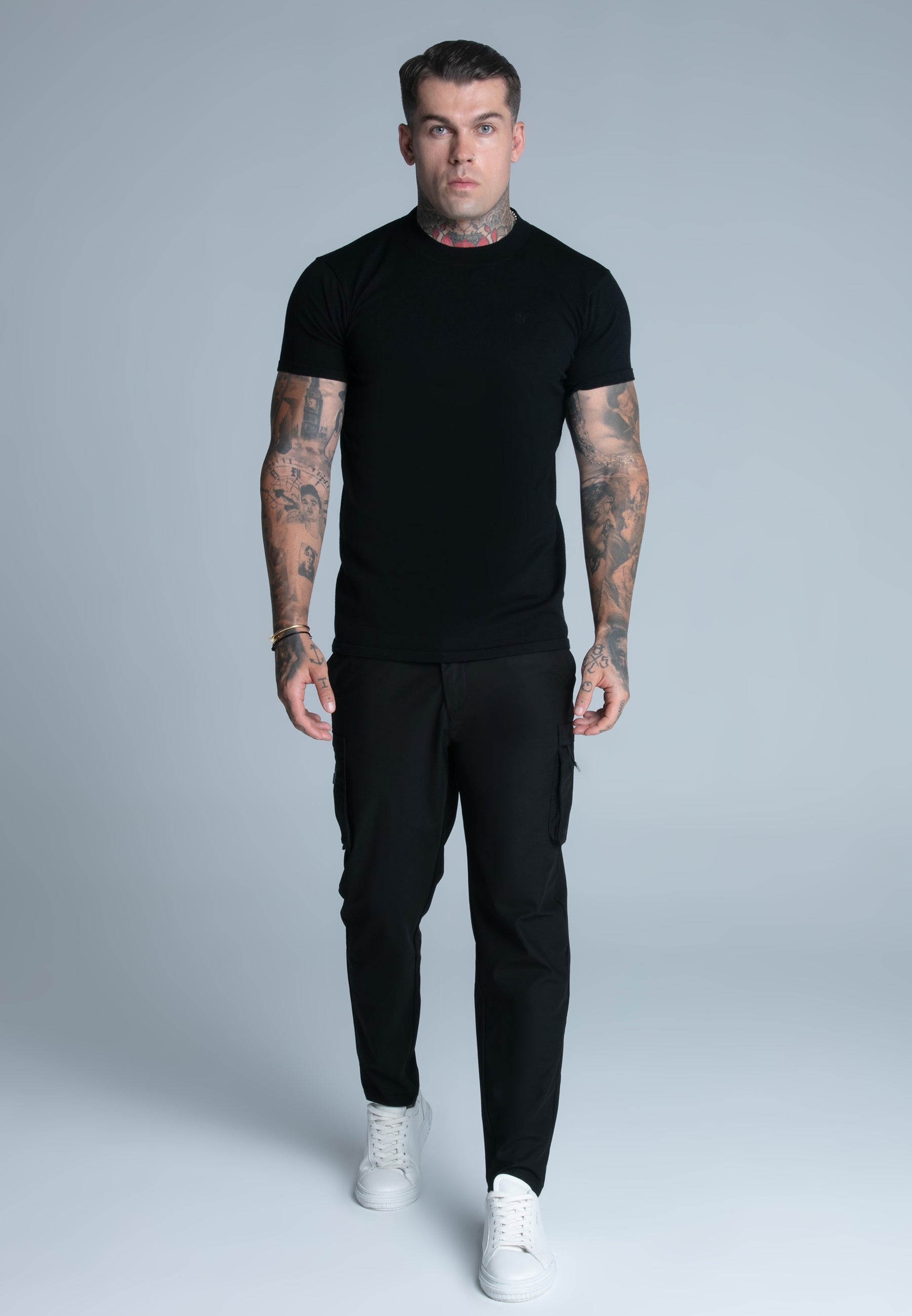 T-shirt Muscle Fit en noir T-shirts SikSilk