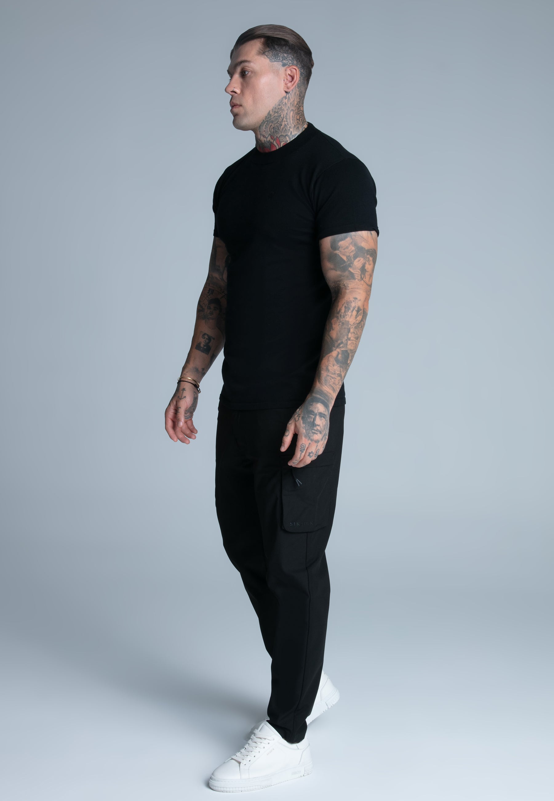 T-shirt Muscle Fit en noir T-shirts SikSilk