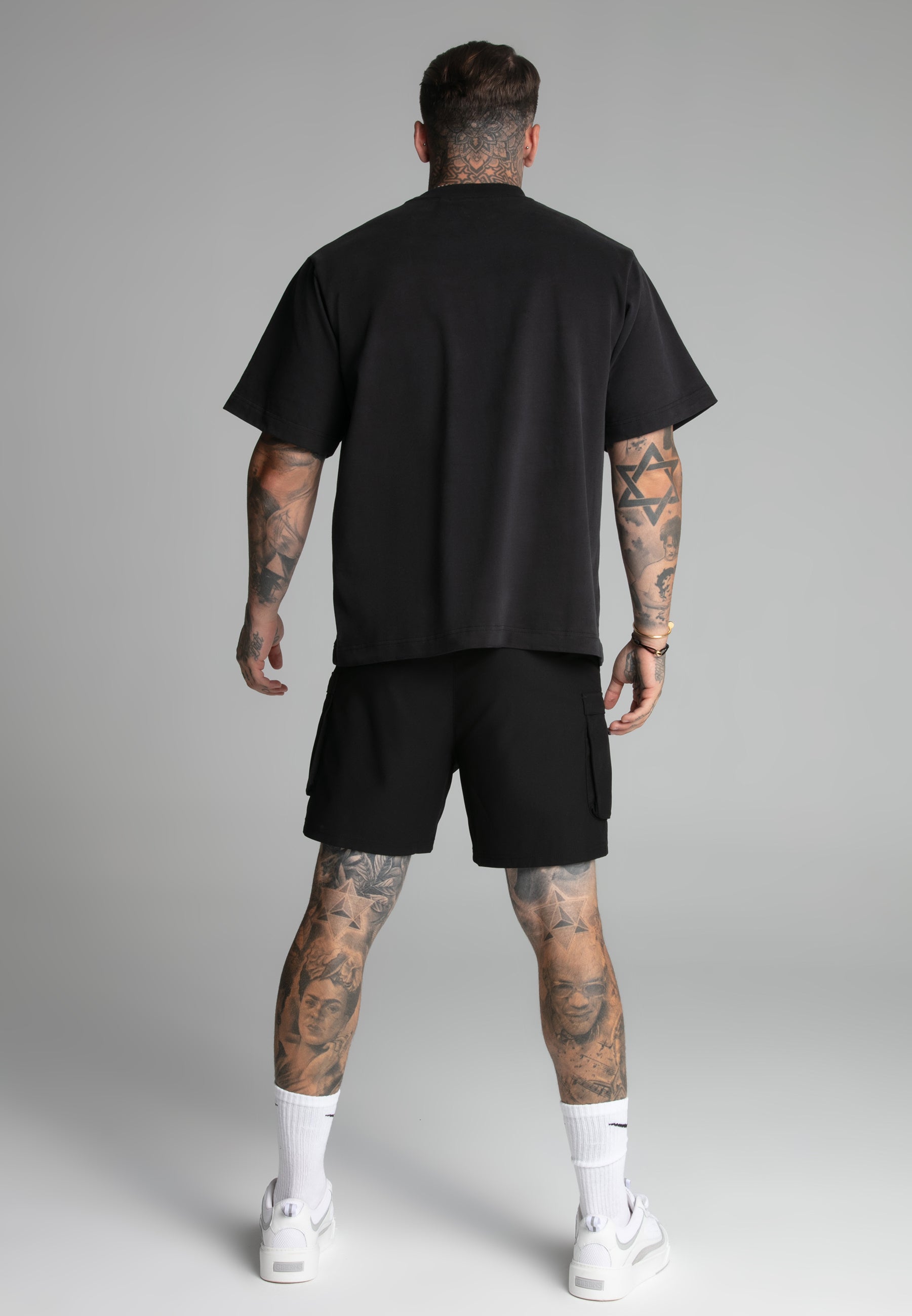 Smart Cargo Shorts in Black Short SikSilk