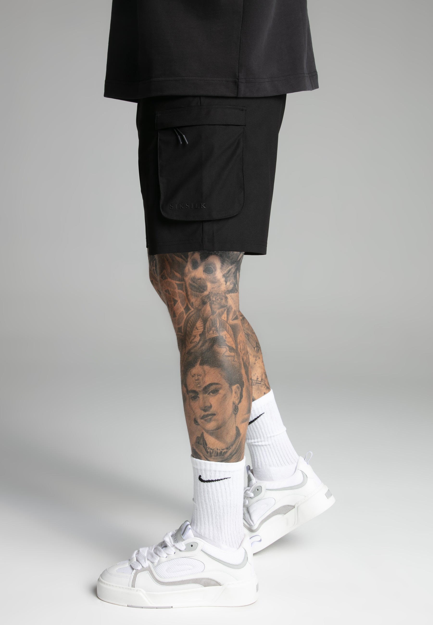 Smart Cargo Shorts in Black Short SikSilk