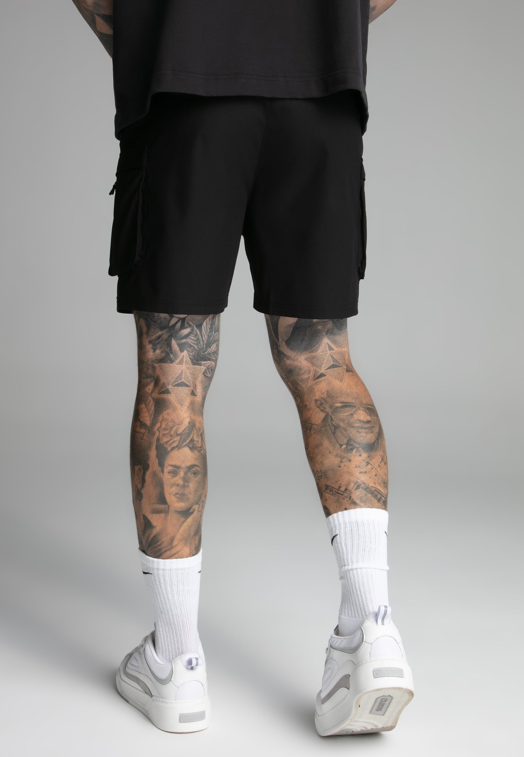 Smart Cargo Shorts in Black Short SikSilk