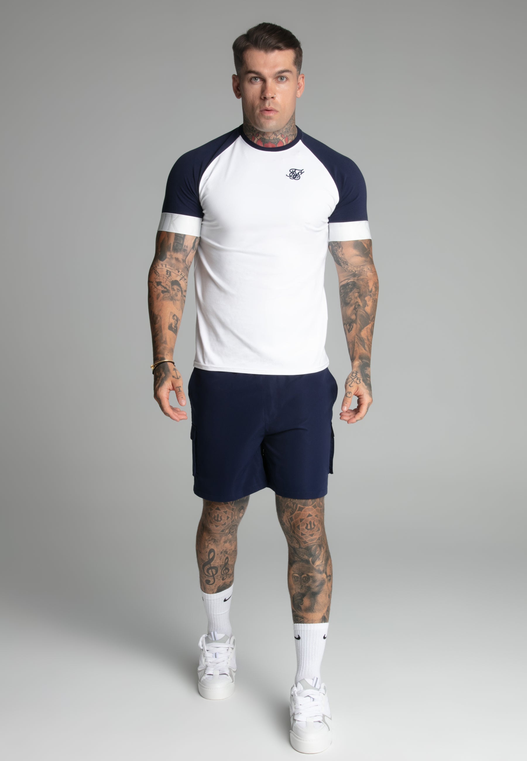 Cargo Swim Short in Black Pantalons de bain SikSilk