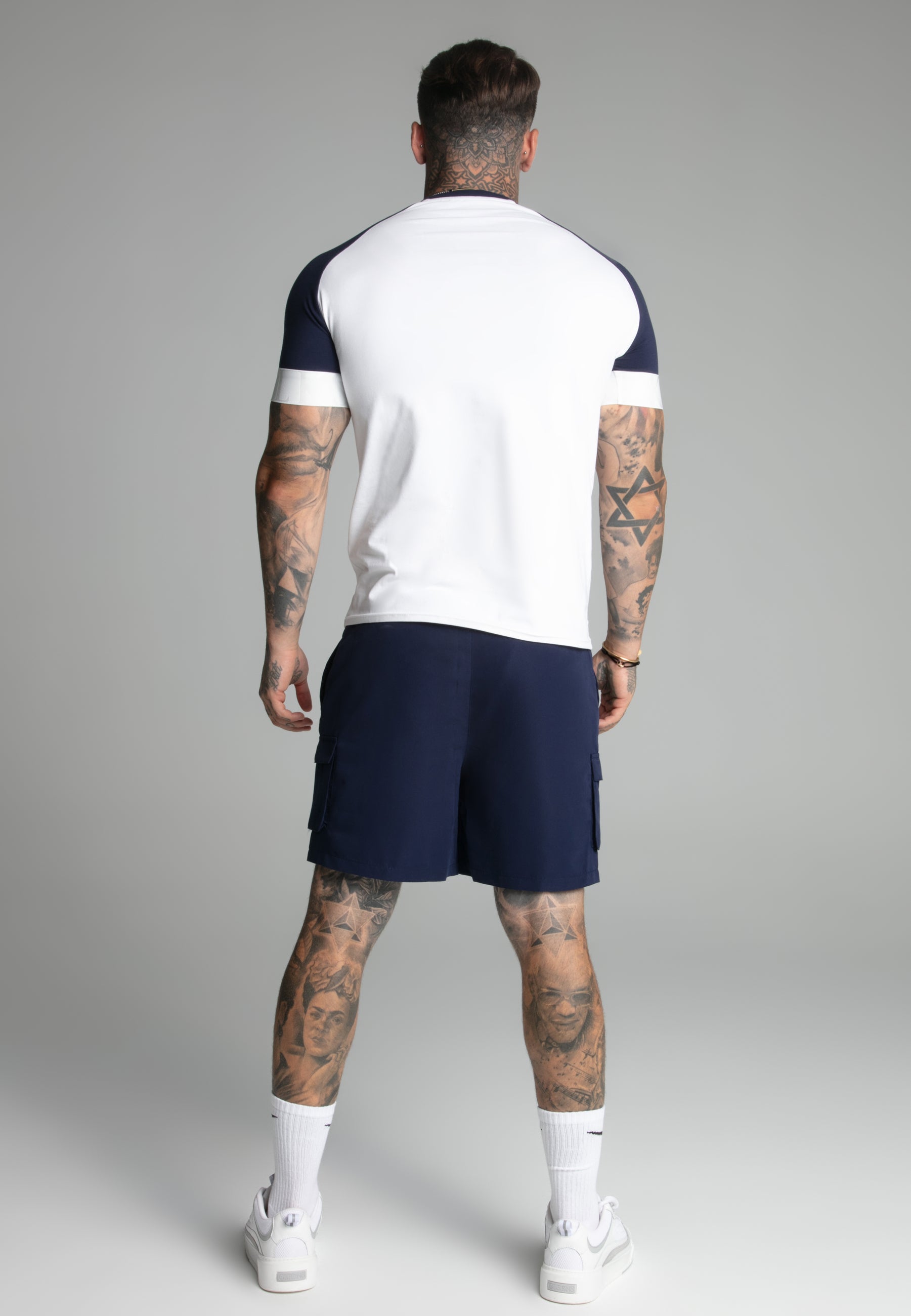 Cargo Swim Short in Black Pantalons de bain SikSilk