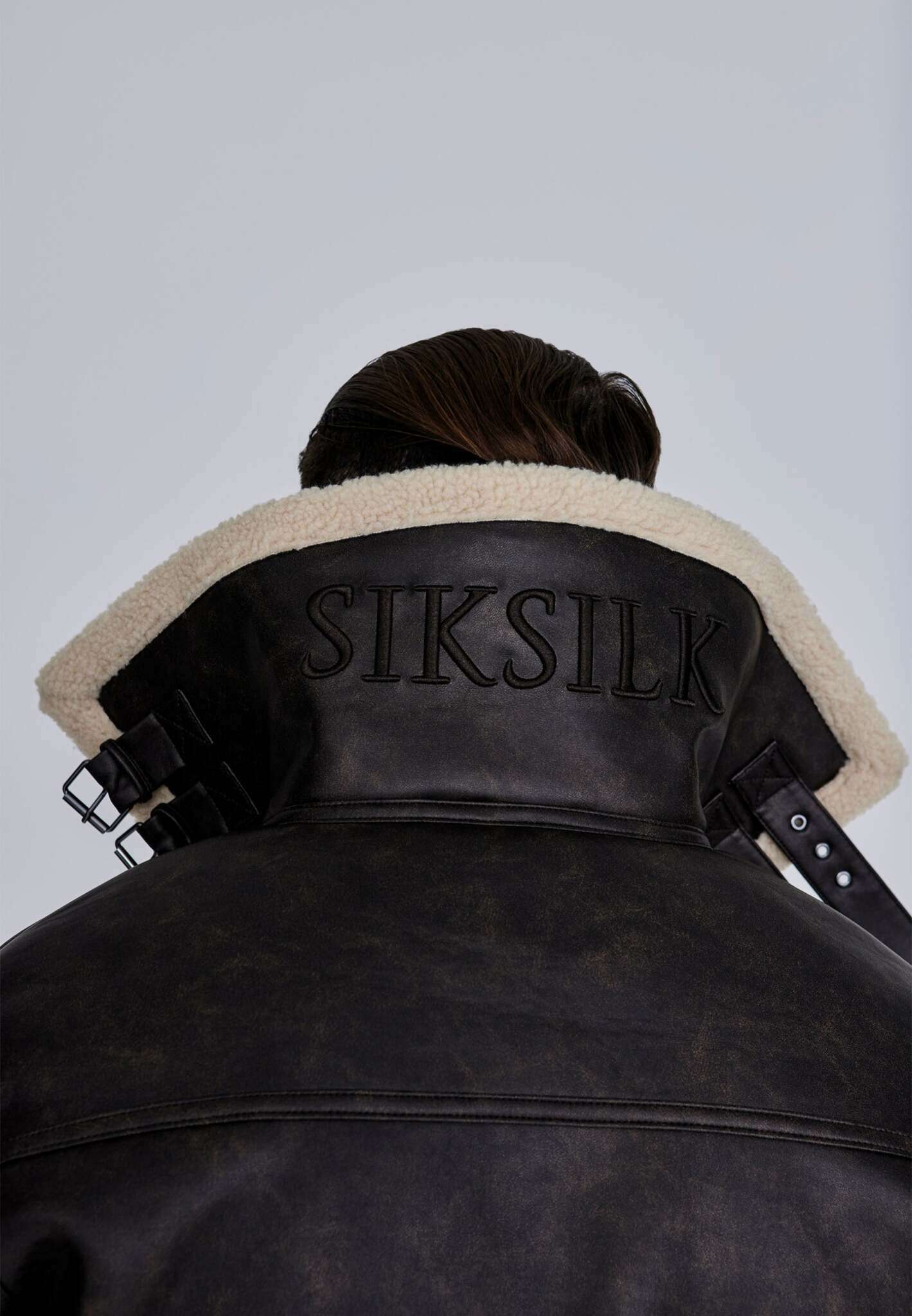 Veste Aviator à Brown Vestes SikSilk