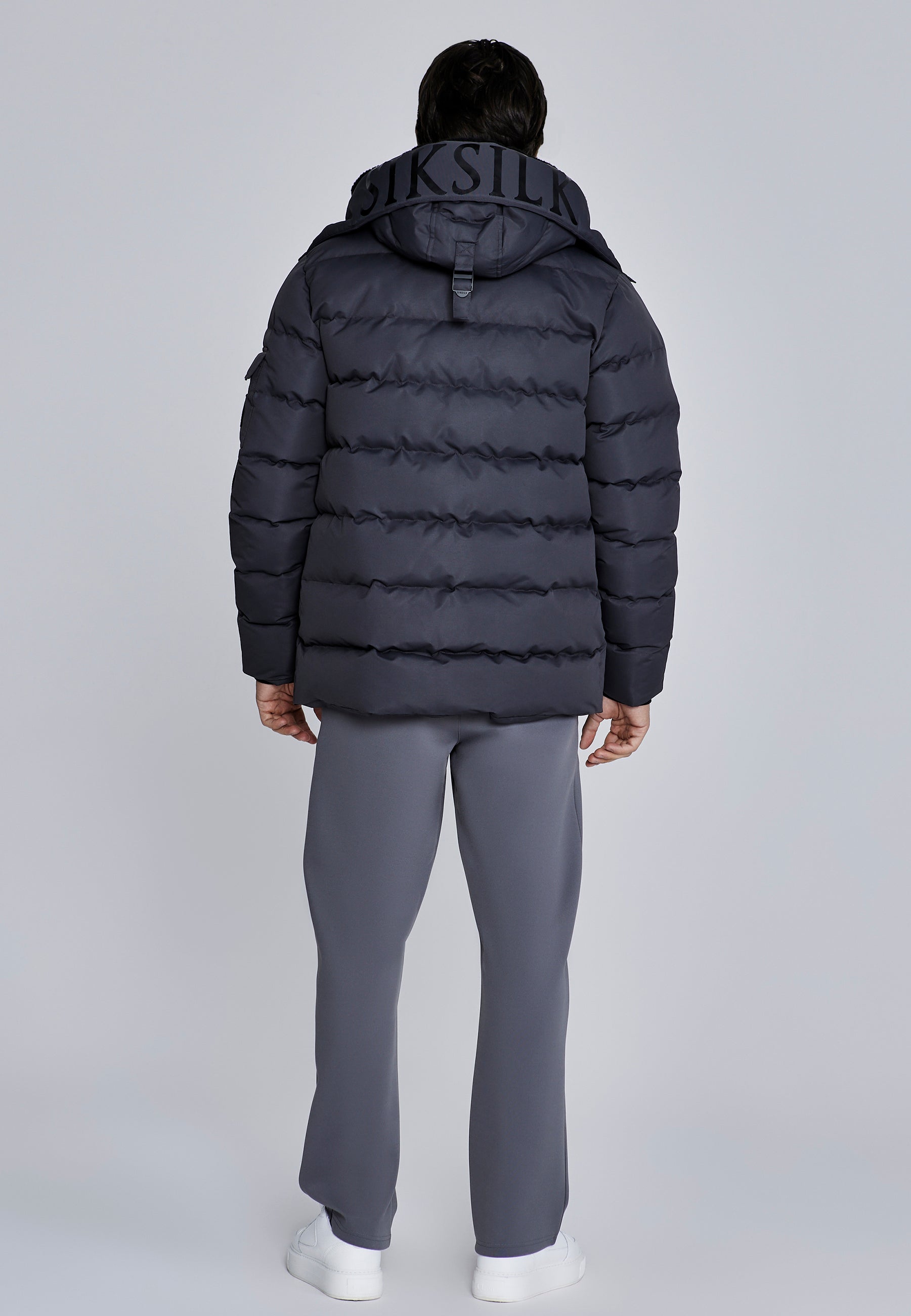 Parka in Grey Vestes SikSilk