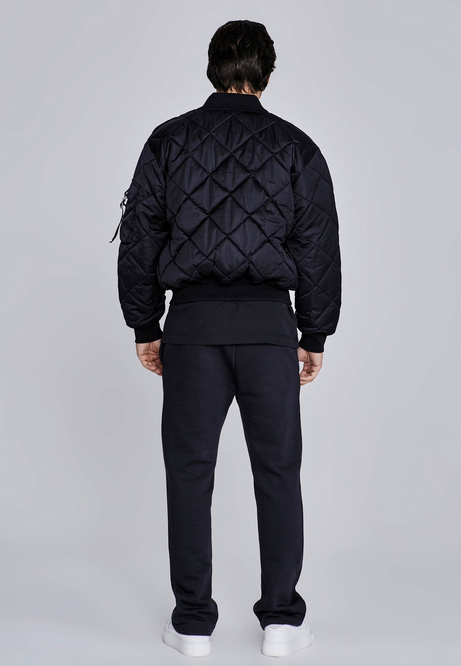 Bomber Jacket in Black Vestes SikSilk