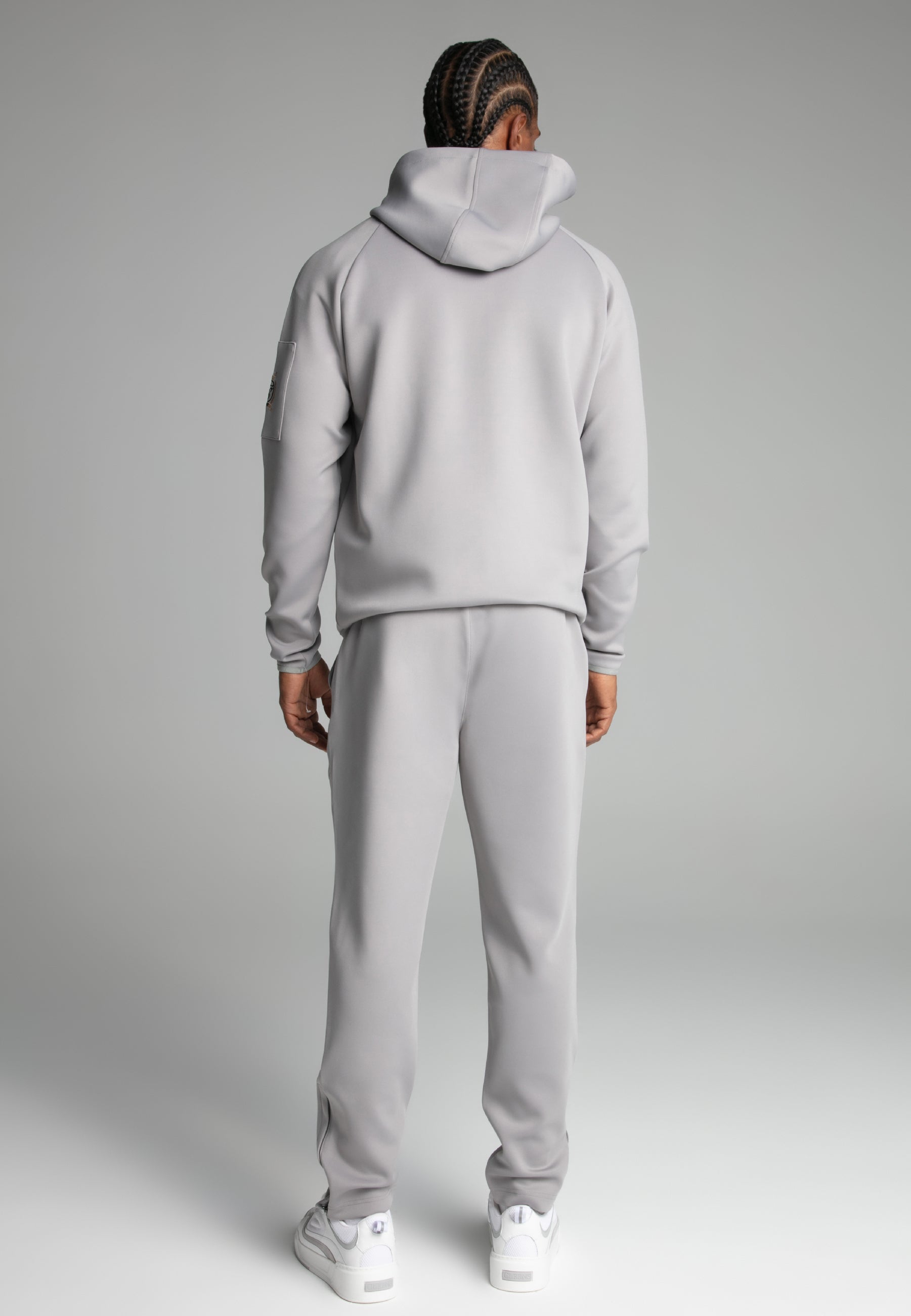 Full zip Hoodie in Grey Sweat-shirts SikSilk