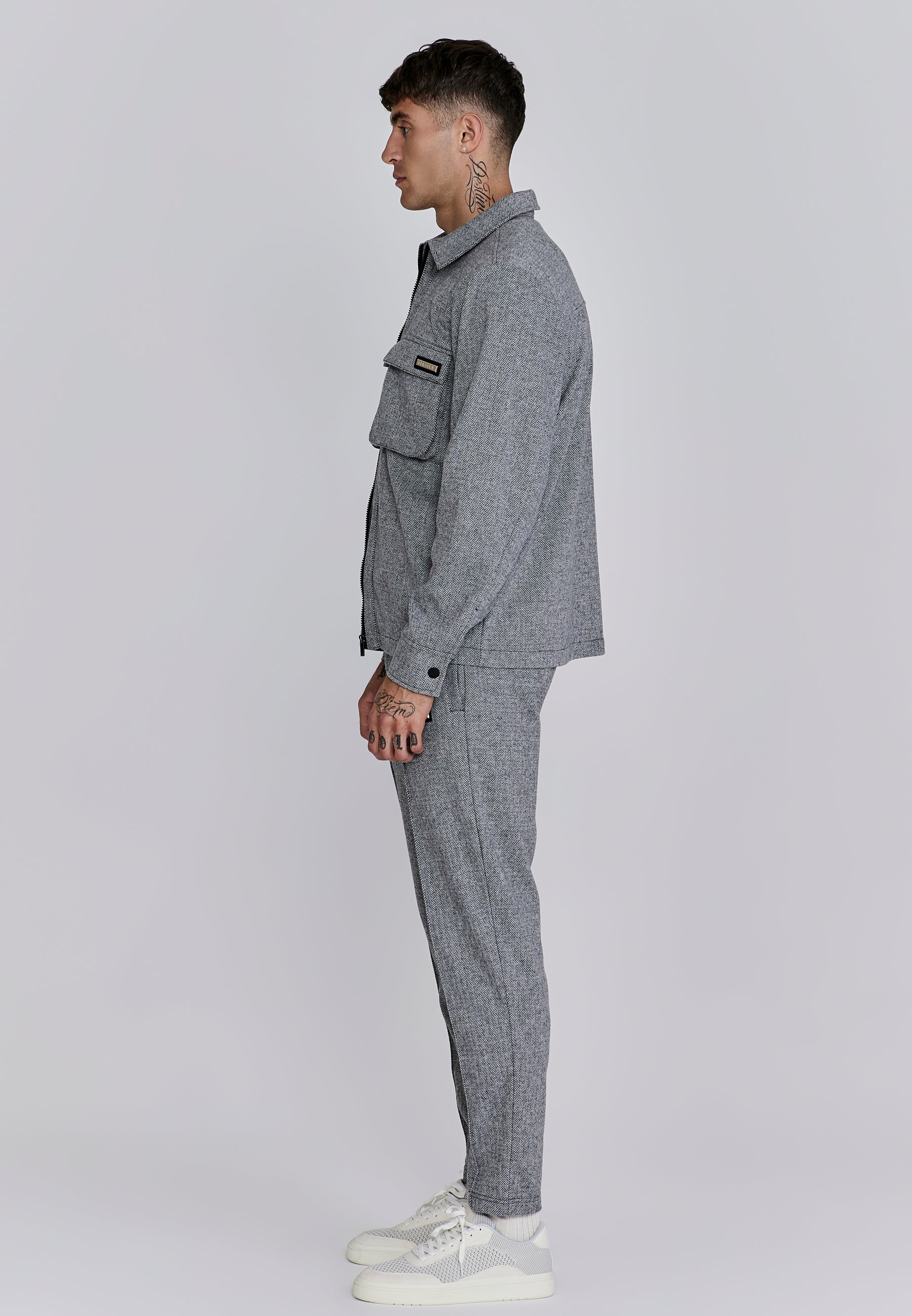 Smart Overshirt in Grey Chemises SikSilk