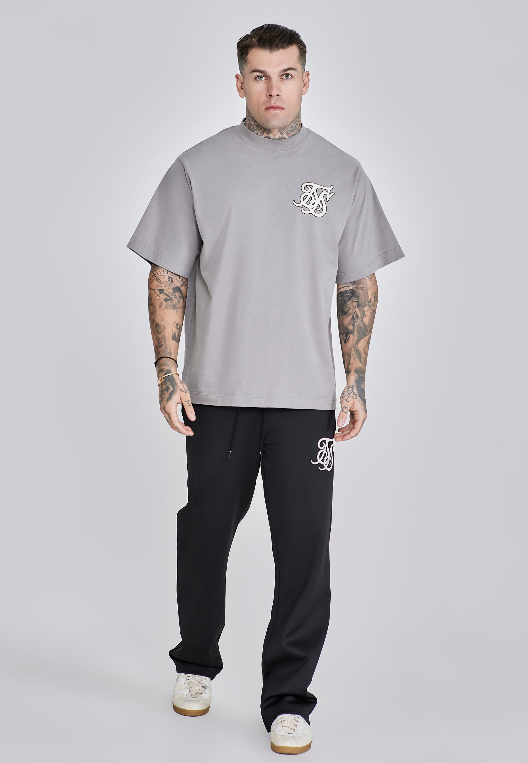 T-shirt oversized en Grey T-shirts SikSilk