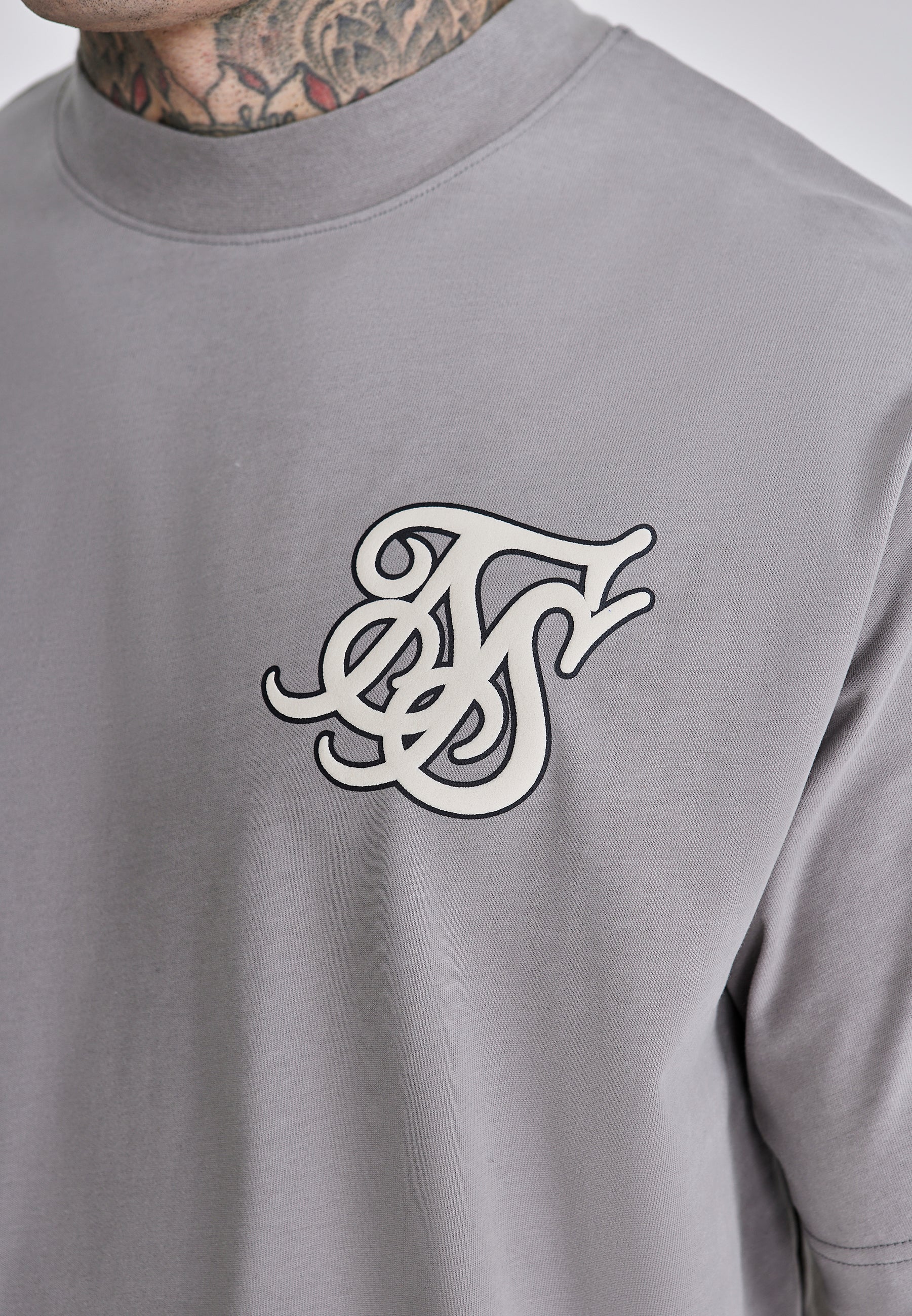 T-shirt oversized en Grey T-shirts SikSilk