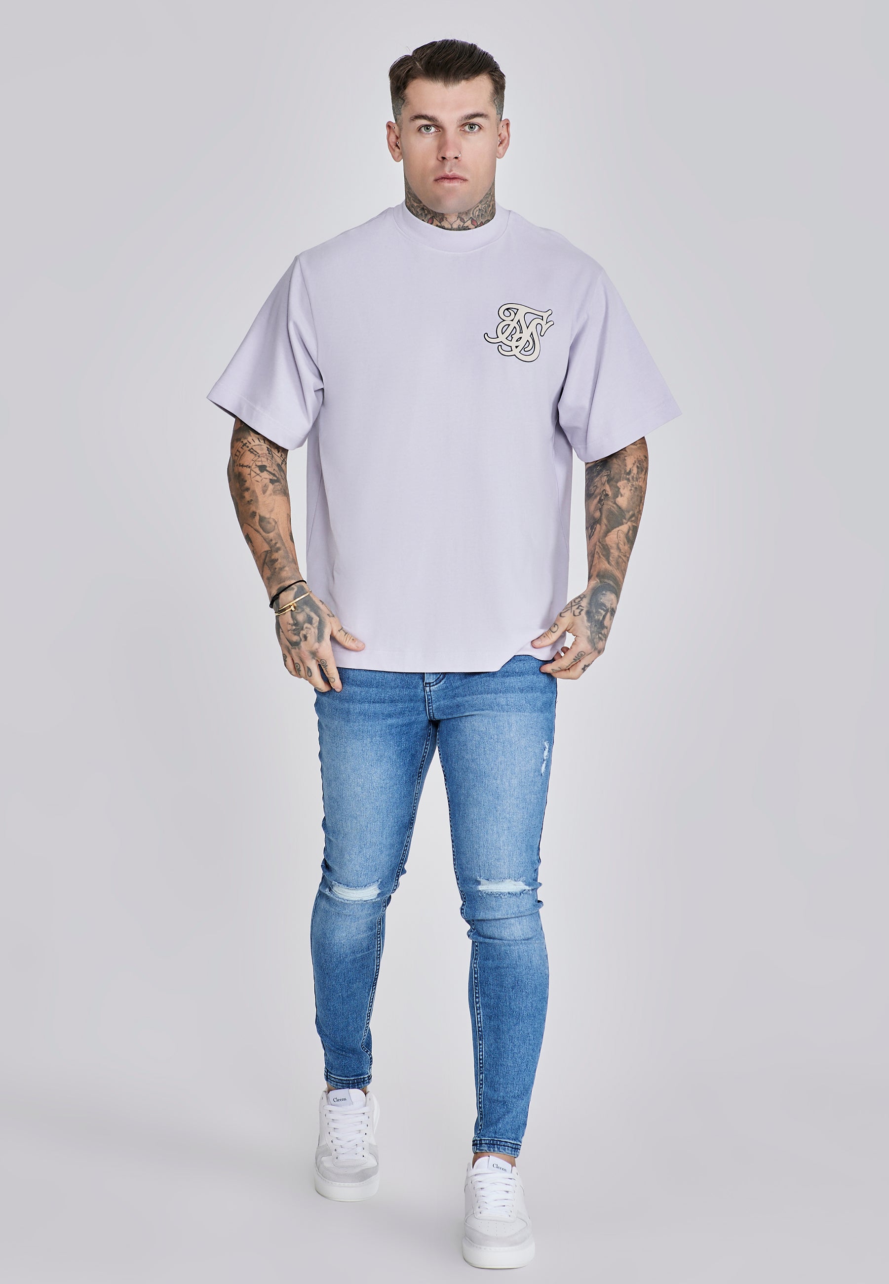 T-shirt oversized en violet T-shirts SikSilk