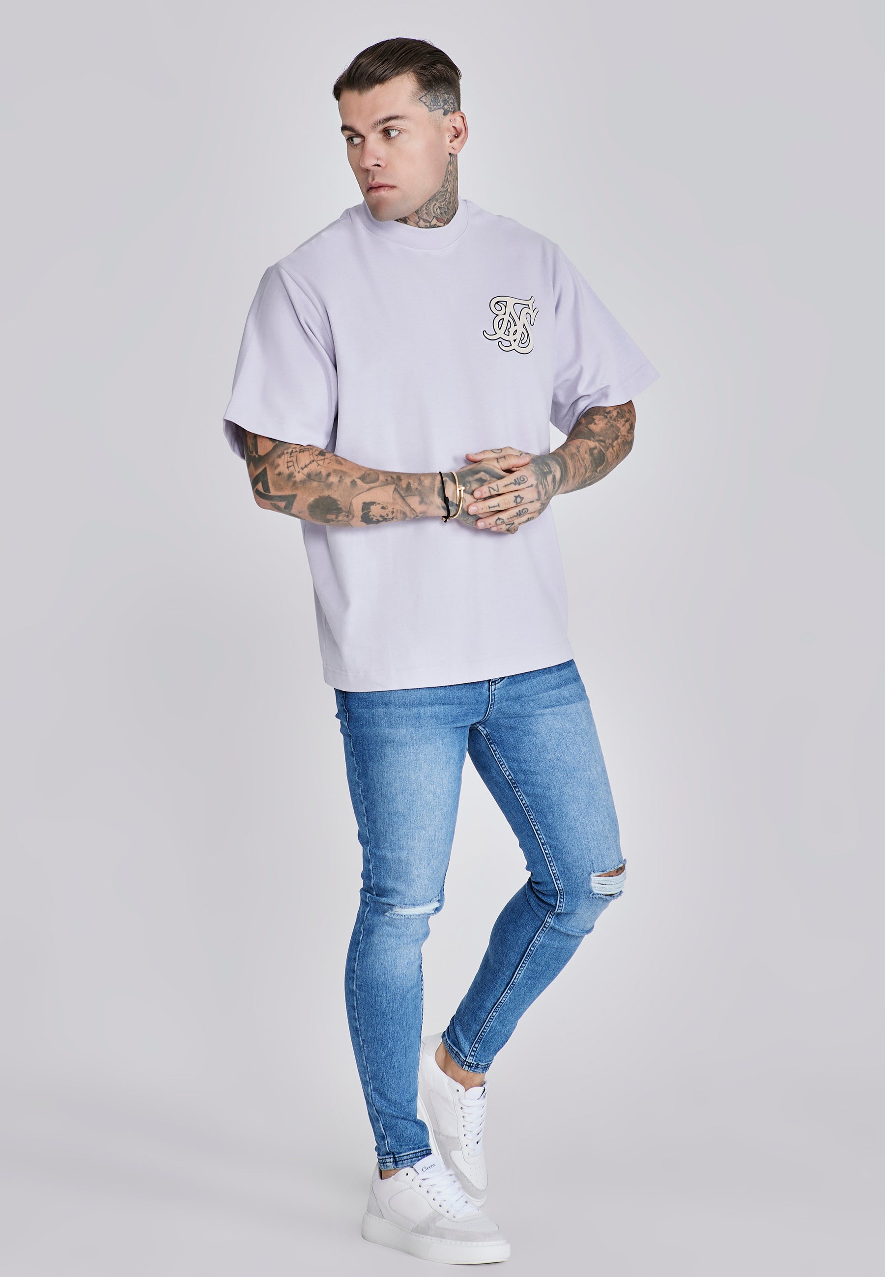 T-shirt oversized en violet T-shirts SikSilk